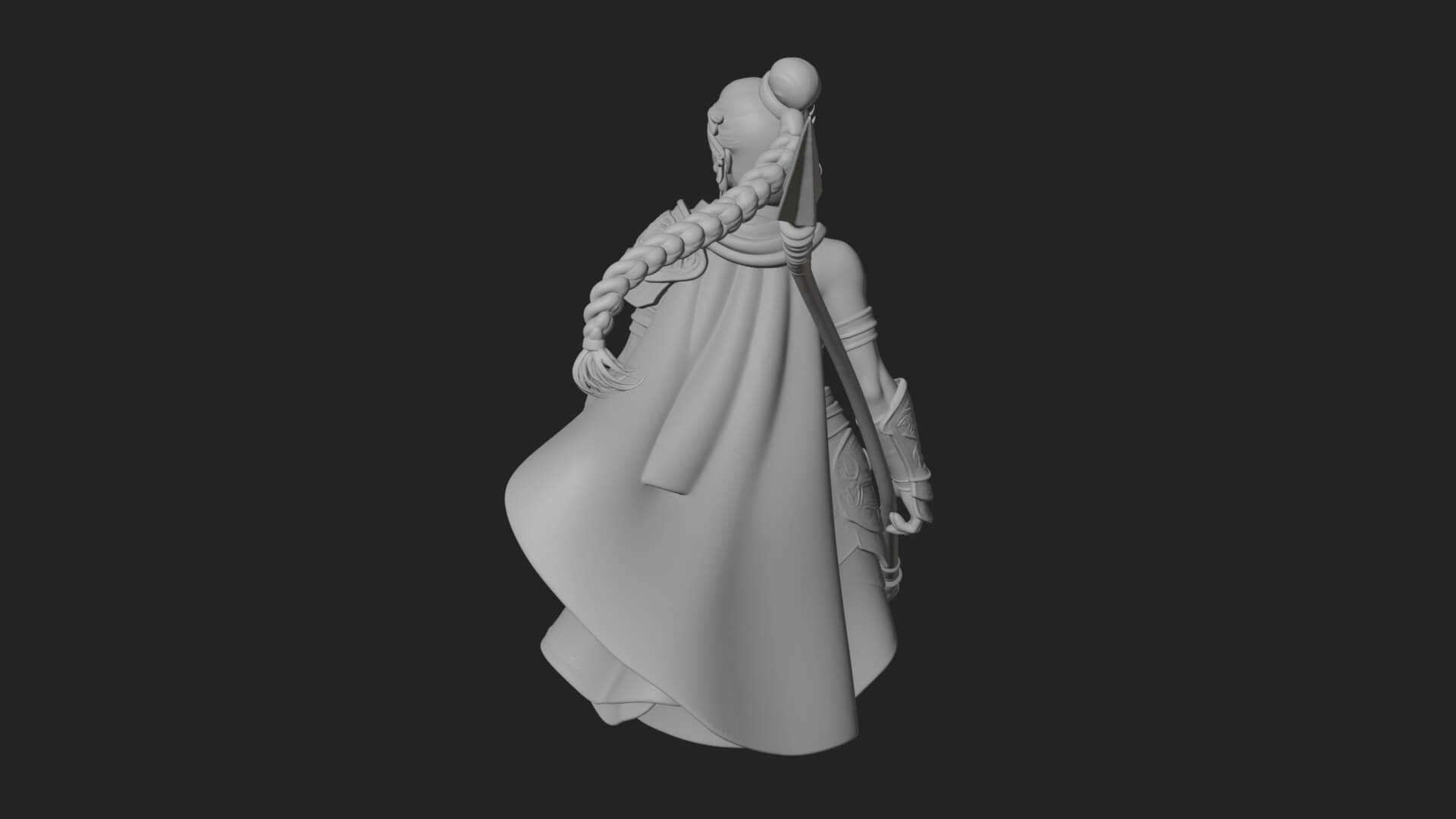 Valkyrie with Spear Statue Design 24 3D Print Model 3D Model