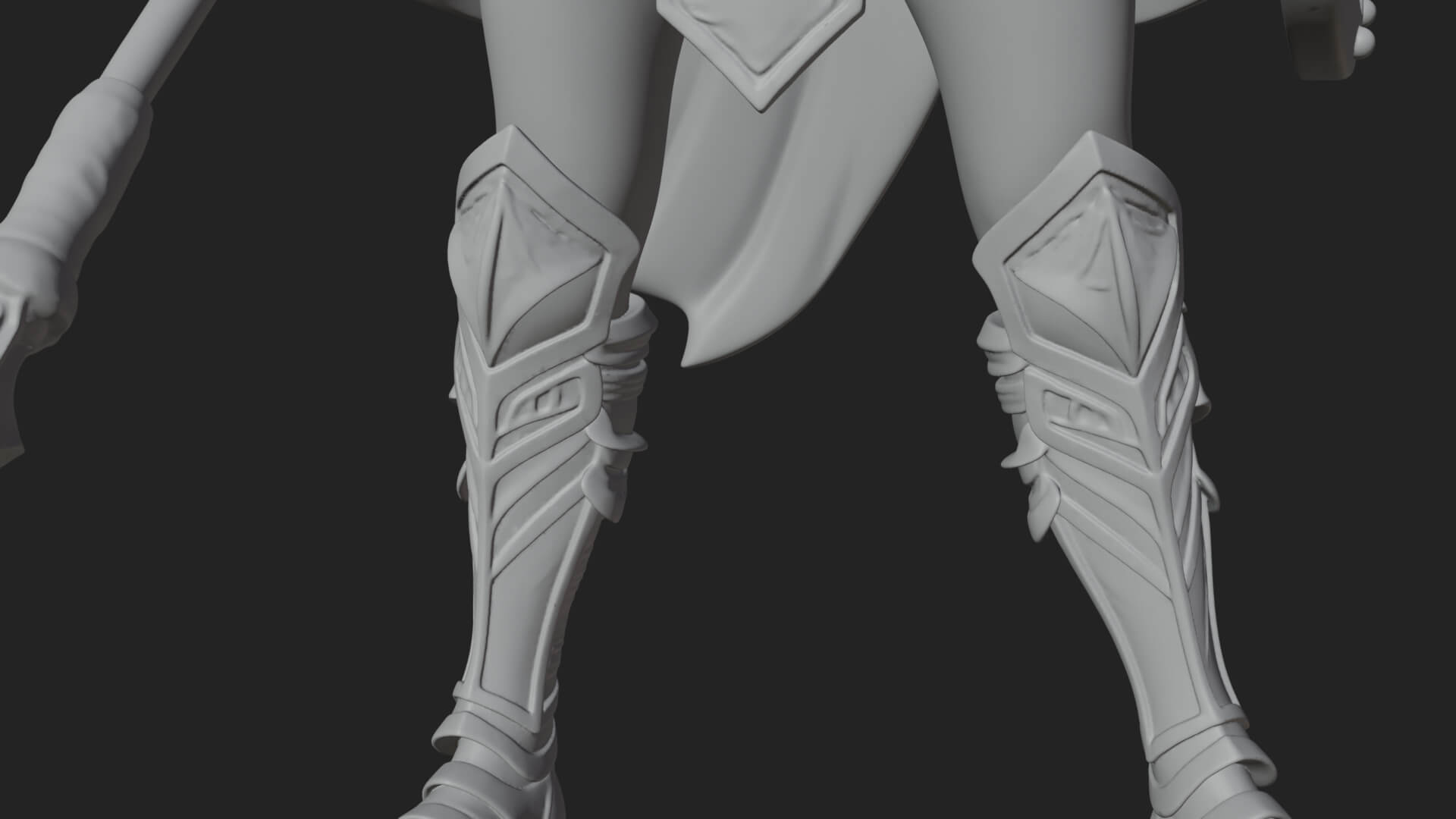 Valkyrie with Spear Statue Design 25 3D Print Model 3D Model