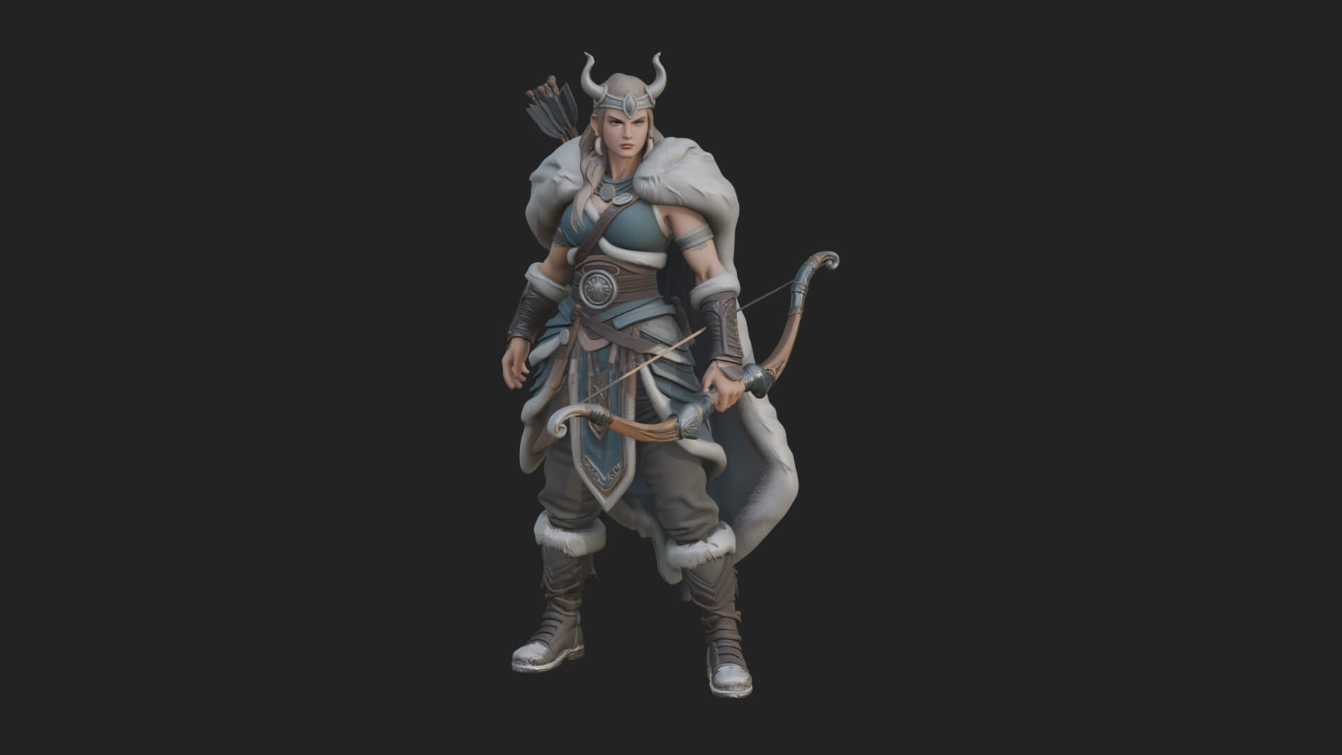 Valkyrie with Spear Statue Design 5 3D Print Model 3D Model