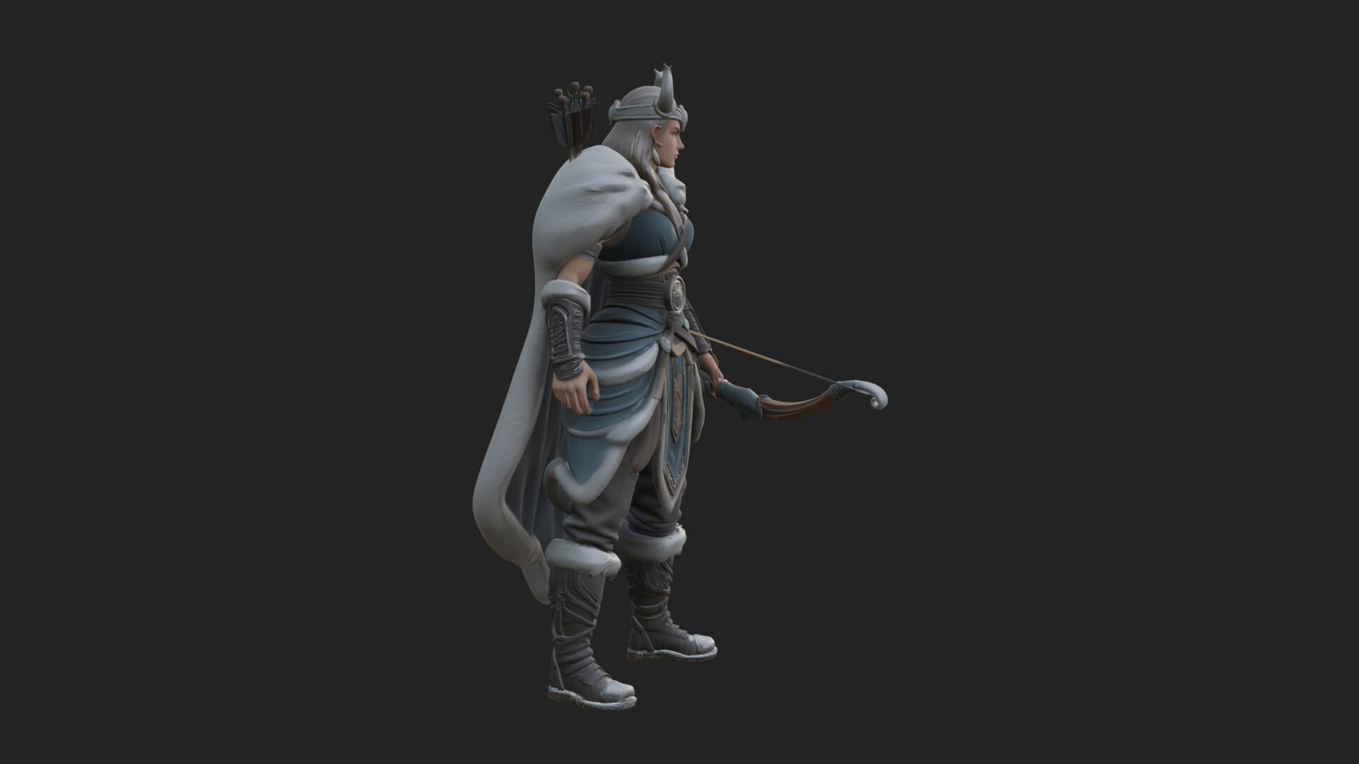 Valkyrie with Spear Statue Design 5 3D Print Model 3D Model