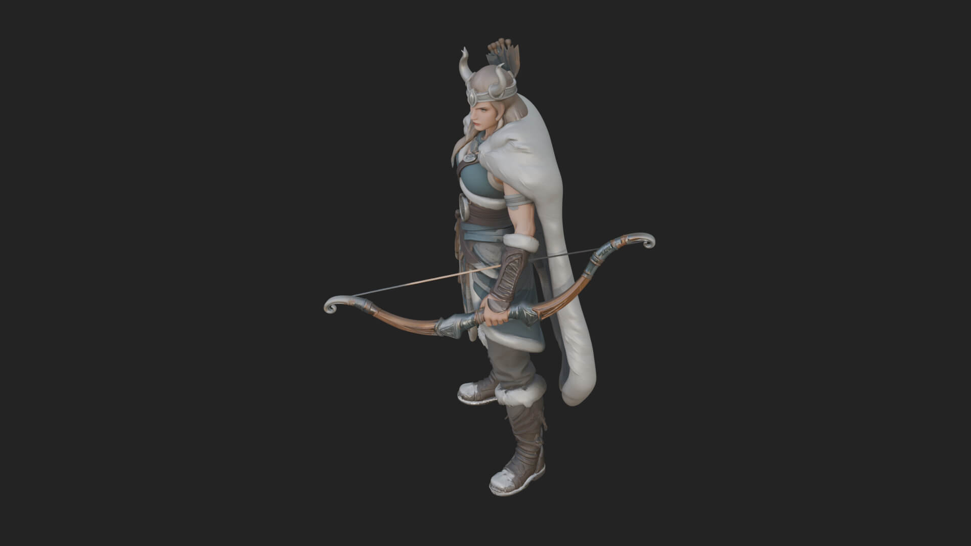 Valkyrie with Spear Statue Design 5 3D Print Model 3D Model