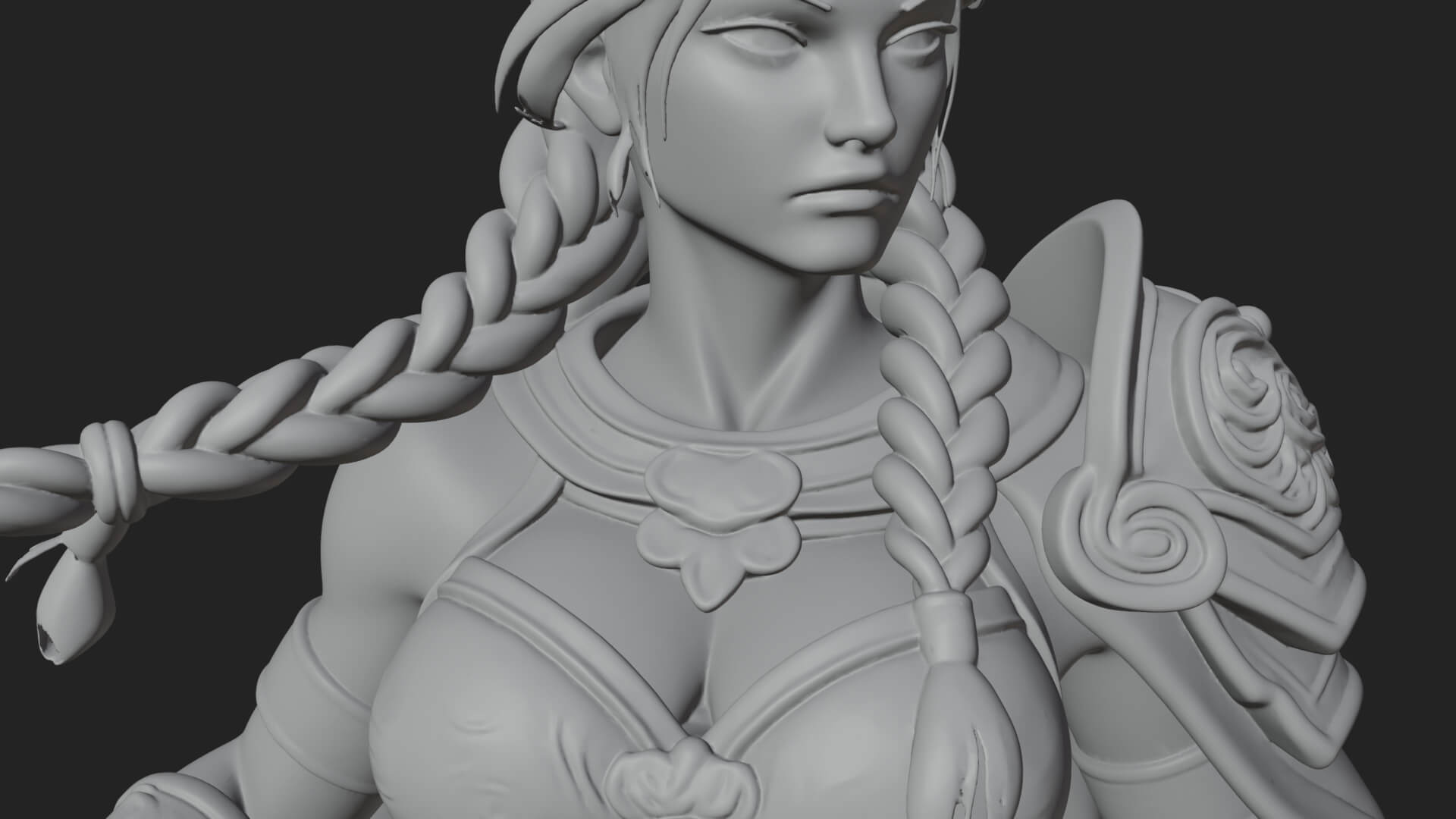 Valkyrie with Spear Statue Design 6 3D Print Model 3D Model