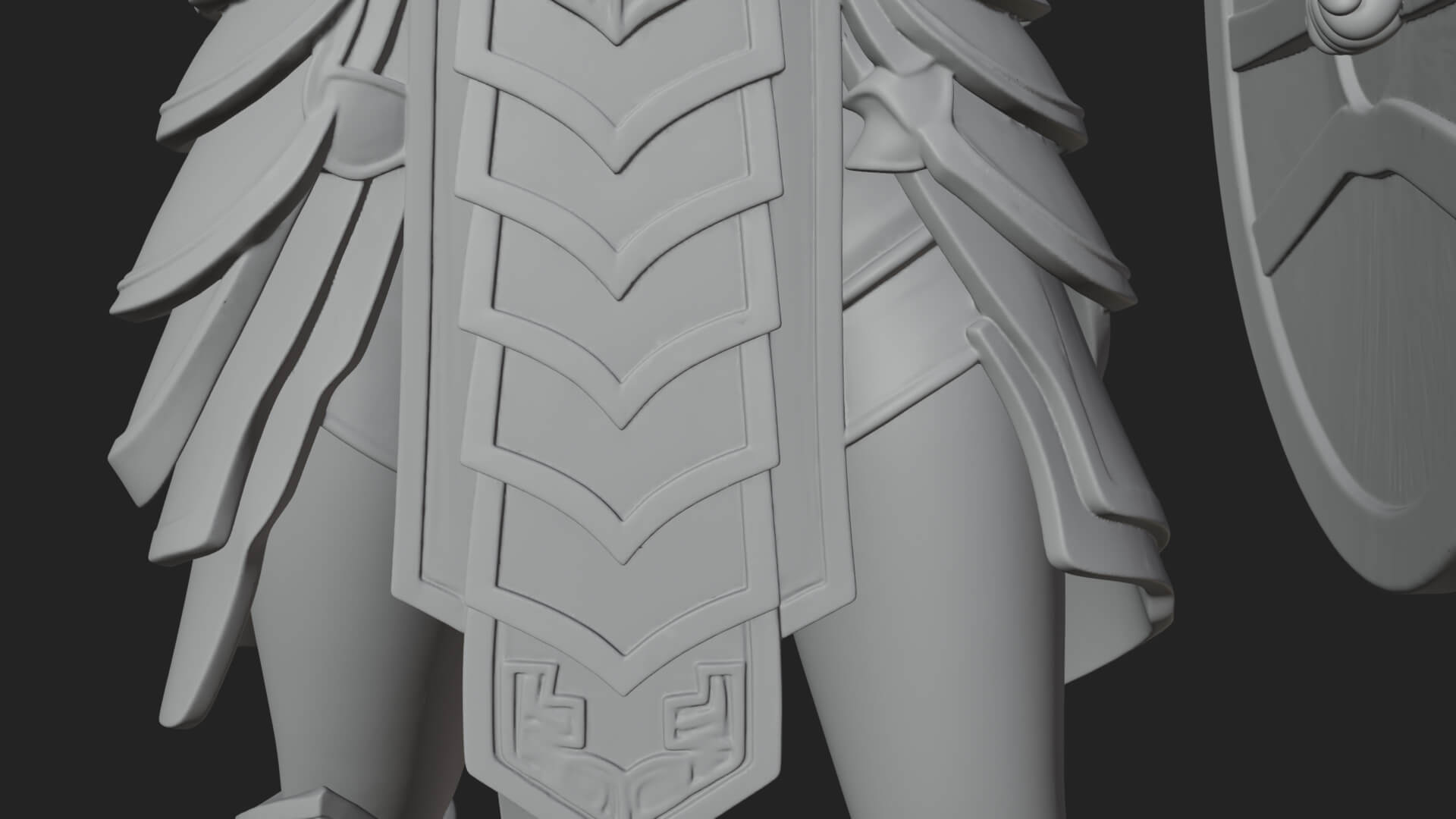 Valkyrie with Spear Statue Design 7 3D Print Model 3D Model