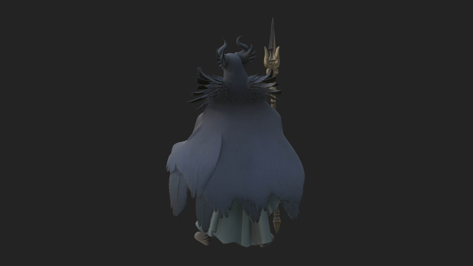 Valkyrie with Spear Statue Design 8 3D Print Model 3D Model