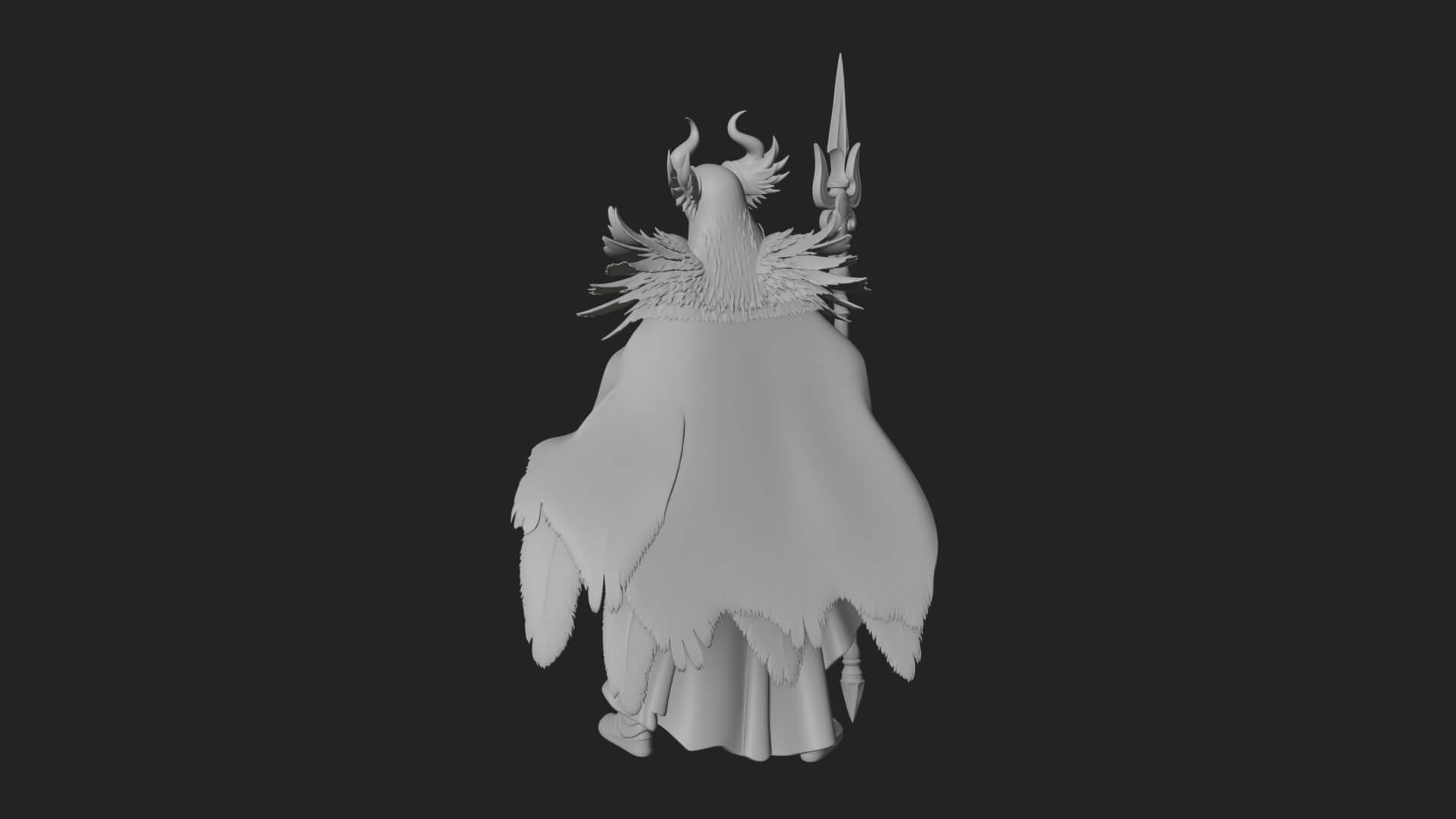 Valkyrie with Spear Statue Design 8 3D Print Model 3D Model