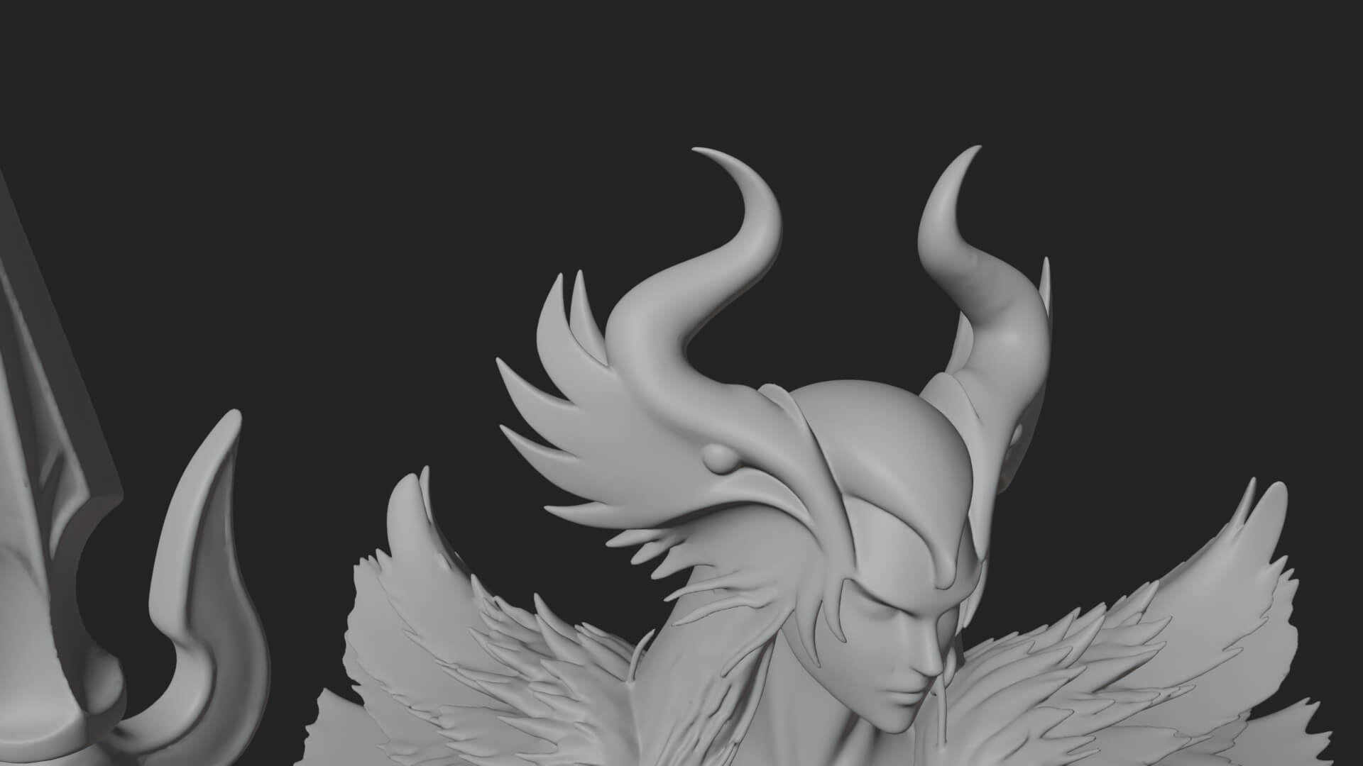 Valkyrie with Spear Statue Design 8 3D Print Model 3D Model