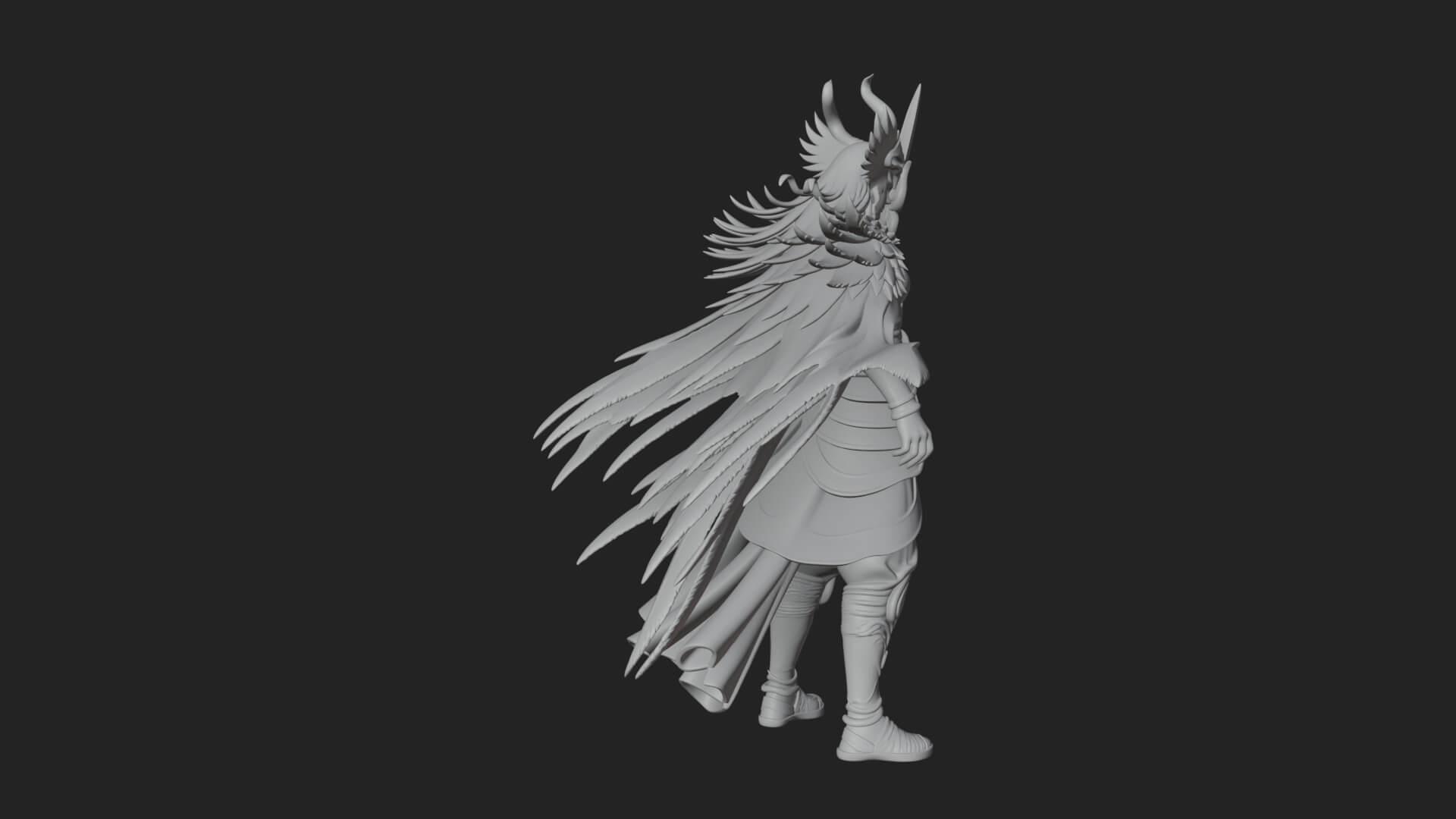 Valkyrie with Spear Statue Design 9 3D Print Model 3D Model