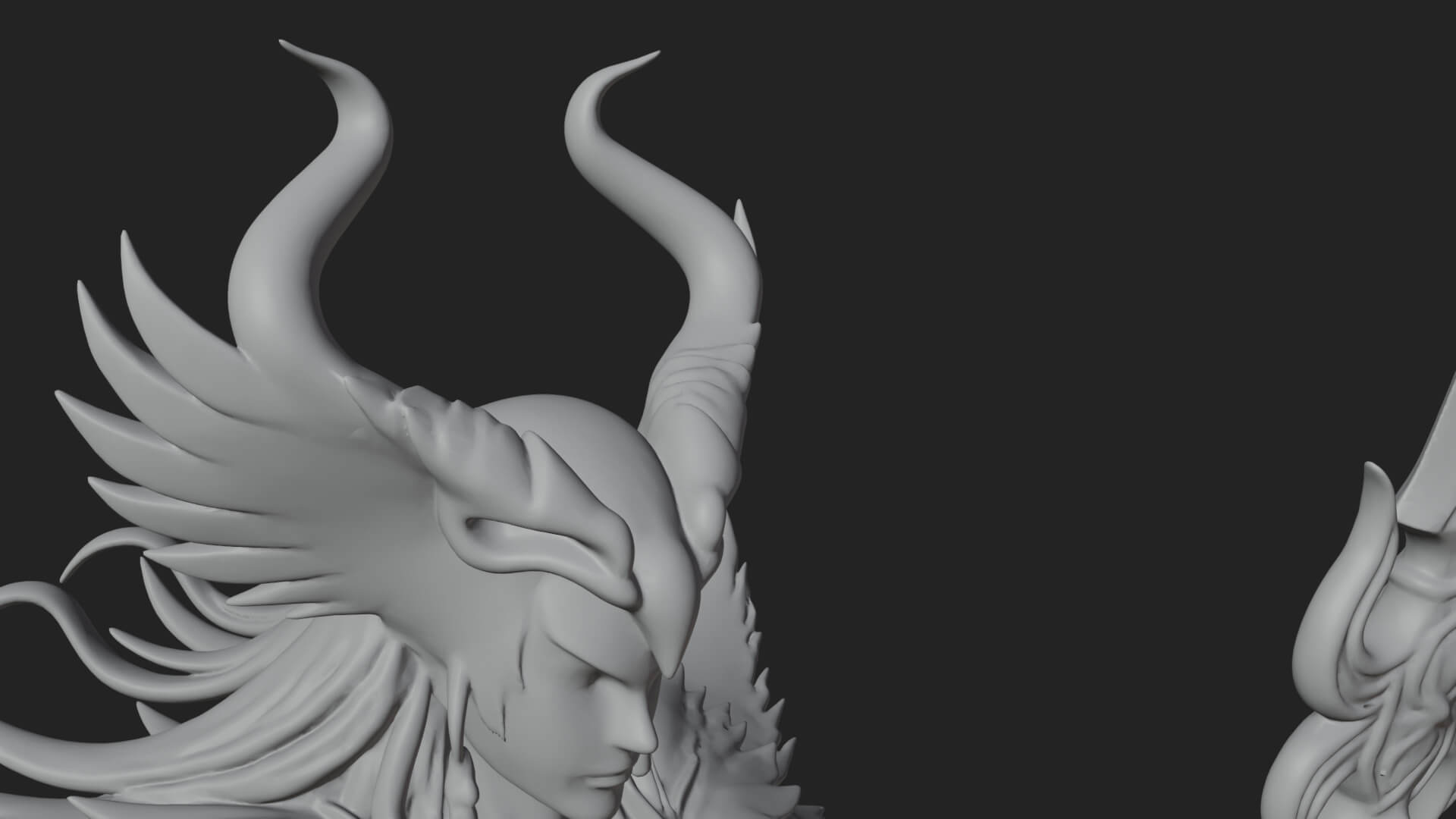 Valkyrie with Spear Statue Design 9 3D Print Model 3D Model