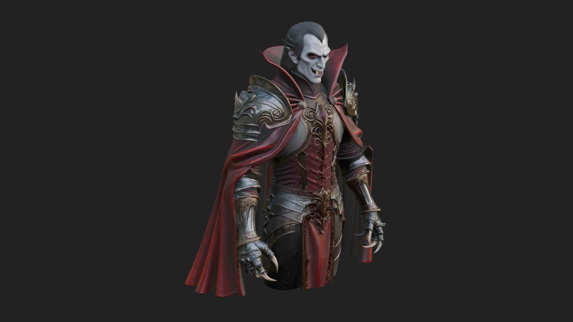 Vampire Lord Statue Design 2 3D Print Model 3D Model