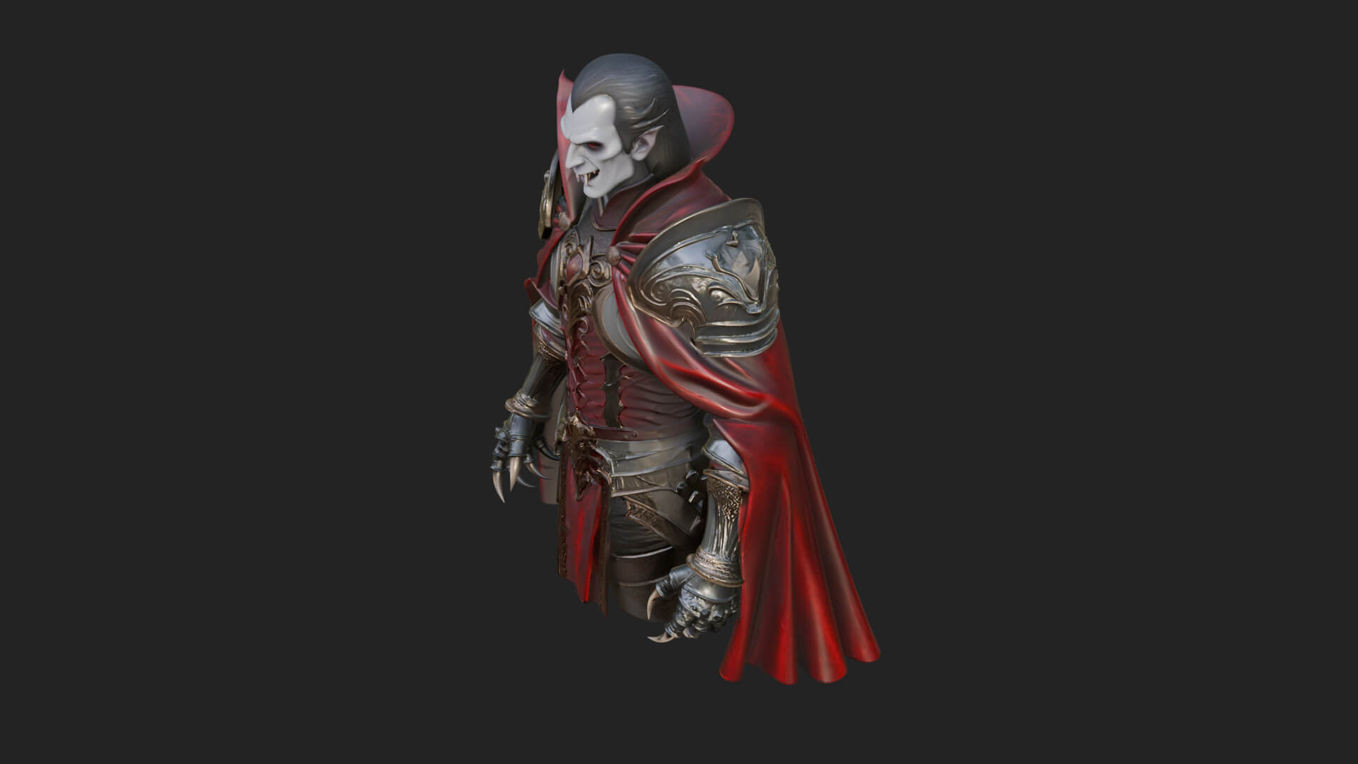 Vampire Lord Statue Design 2 3D Print Model 3D Model