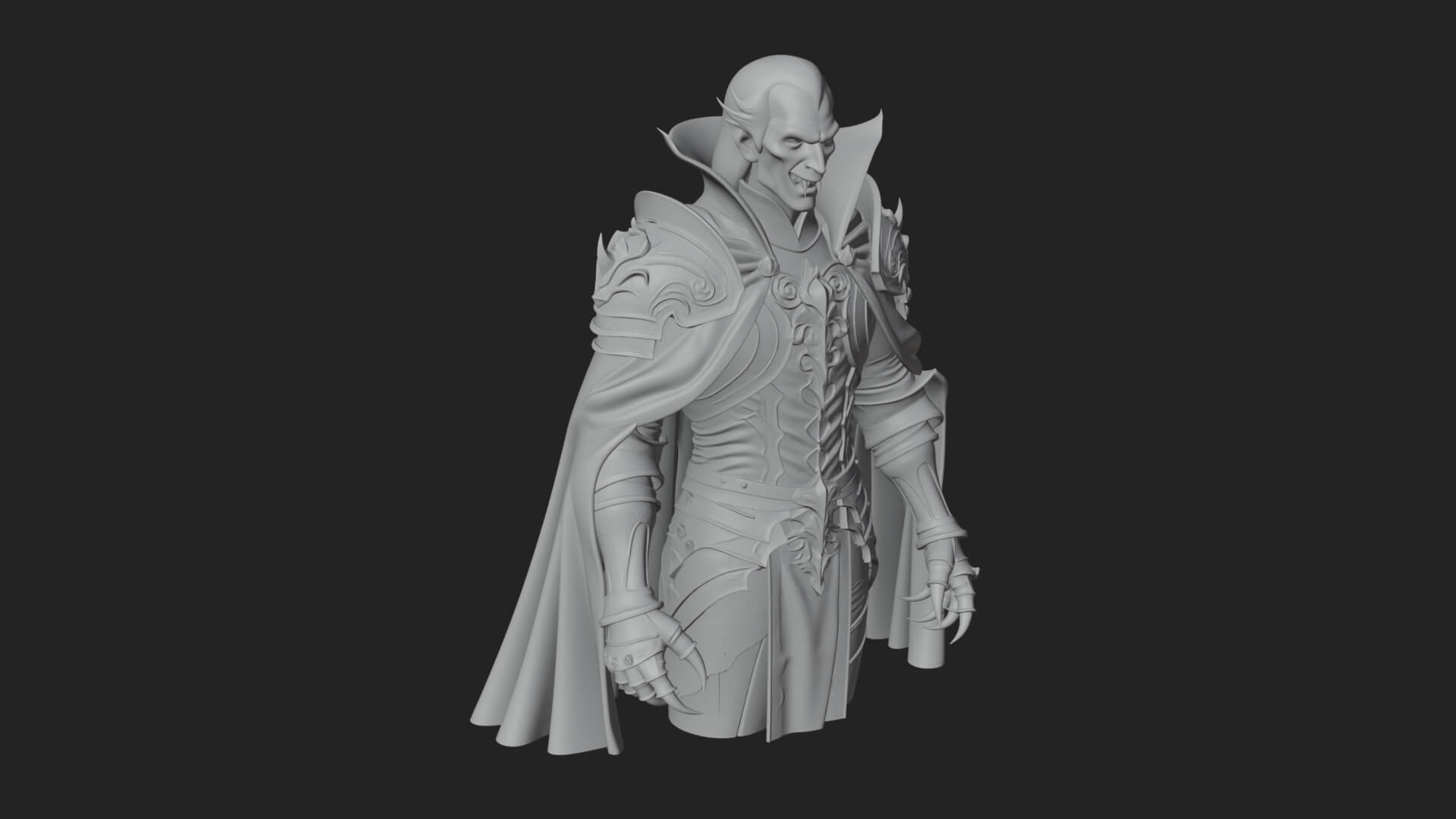 Vampire Lord Statue Design 2 3D Print Model 3D Model