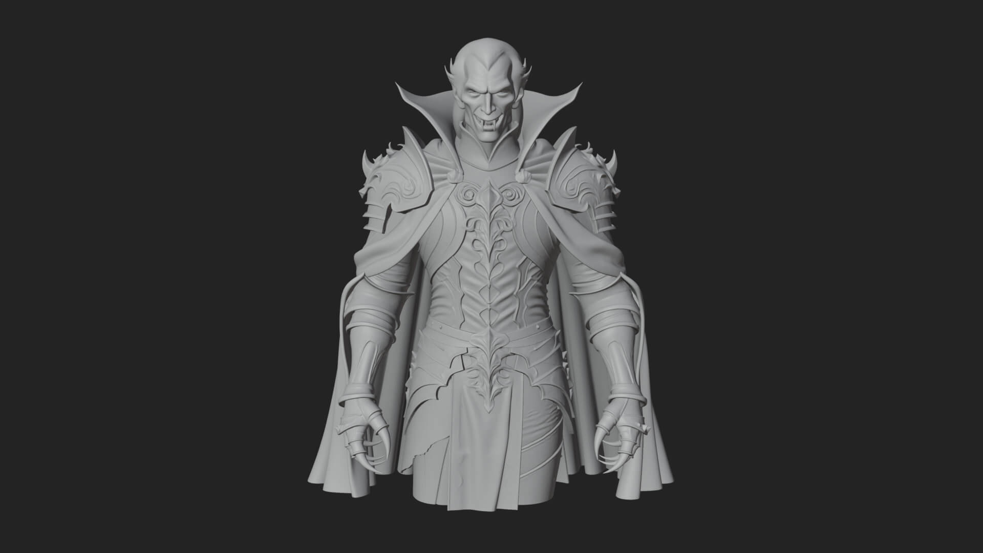 Vampire Lord Statue Design 2 3D Print Model 3D Model