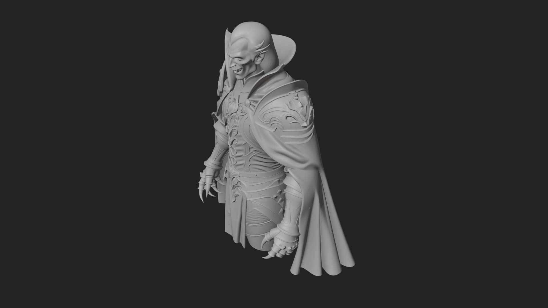 Vampire Lord Statue Design 2 3D Print Model 3D Model