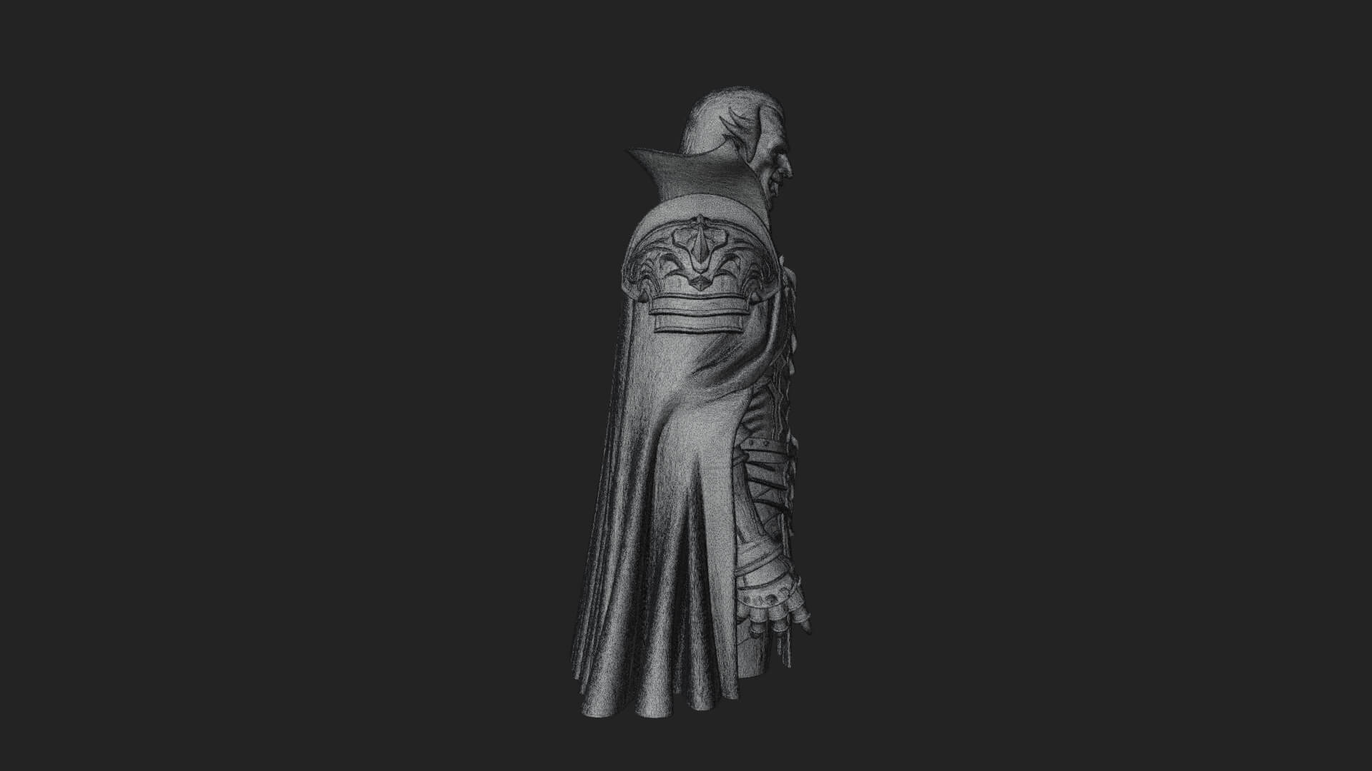 Vampire Lord Statue Design 2 3D Print Model 3D Model
