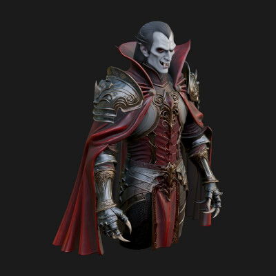 Vampire Lord Statue Design 2 3D Print Model