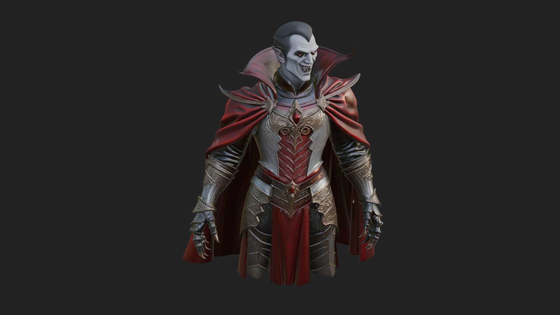 Vampire Lord Statue Design 3 3D Print Model 3D Model