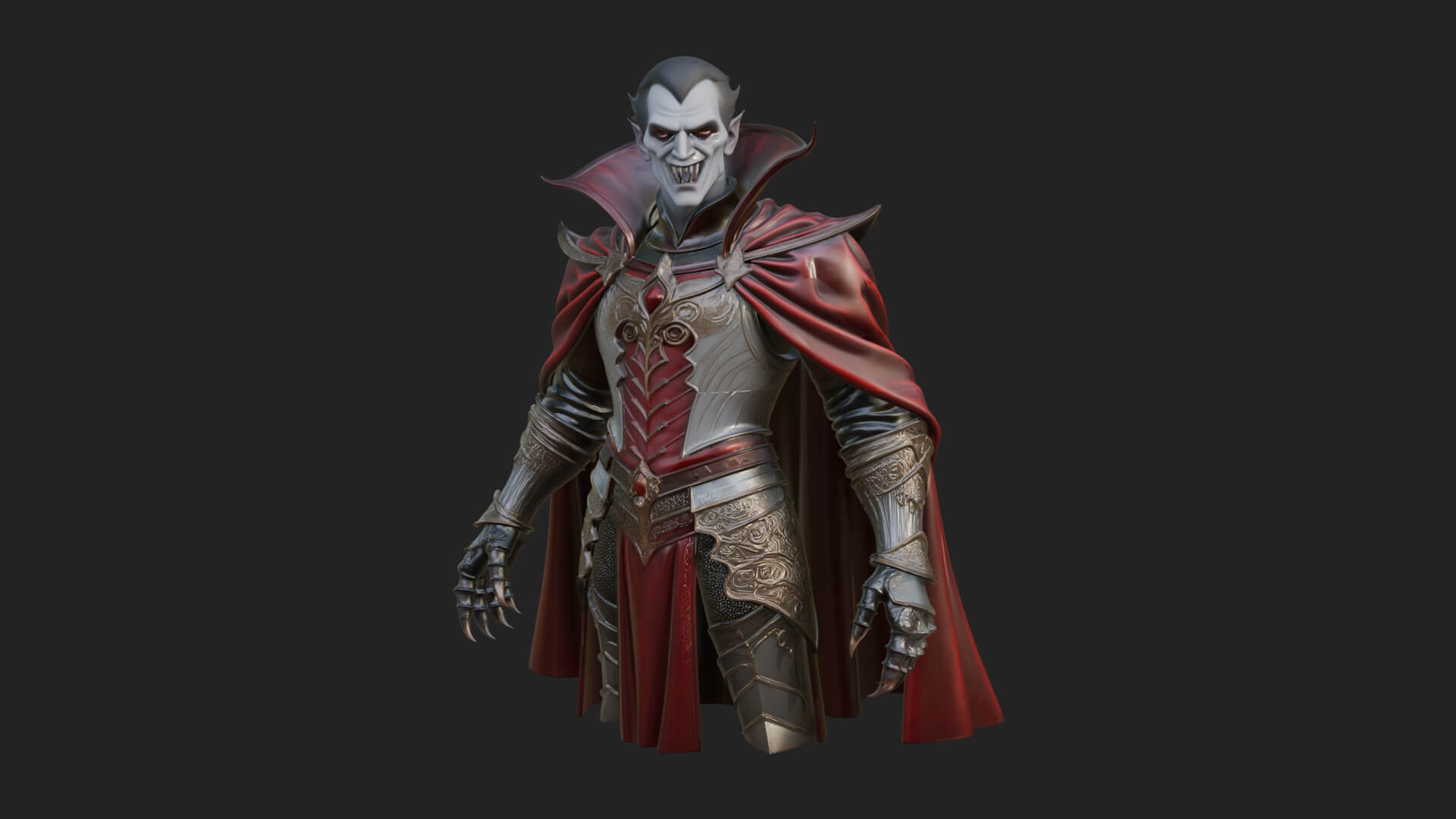 Vampire Lord Statue Design 3 3D Print Model 3D Model