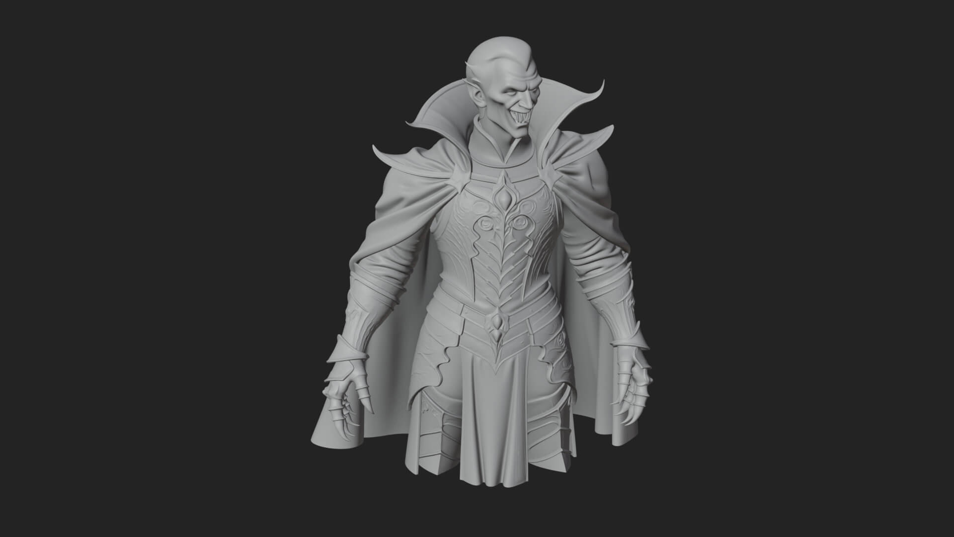 Vampire Lord Statue Design 3 3D Print Model 3D Model