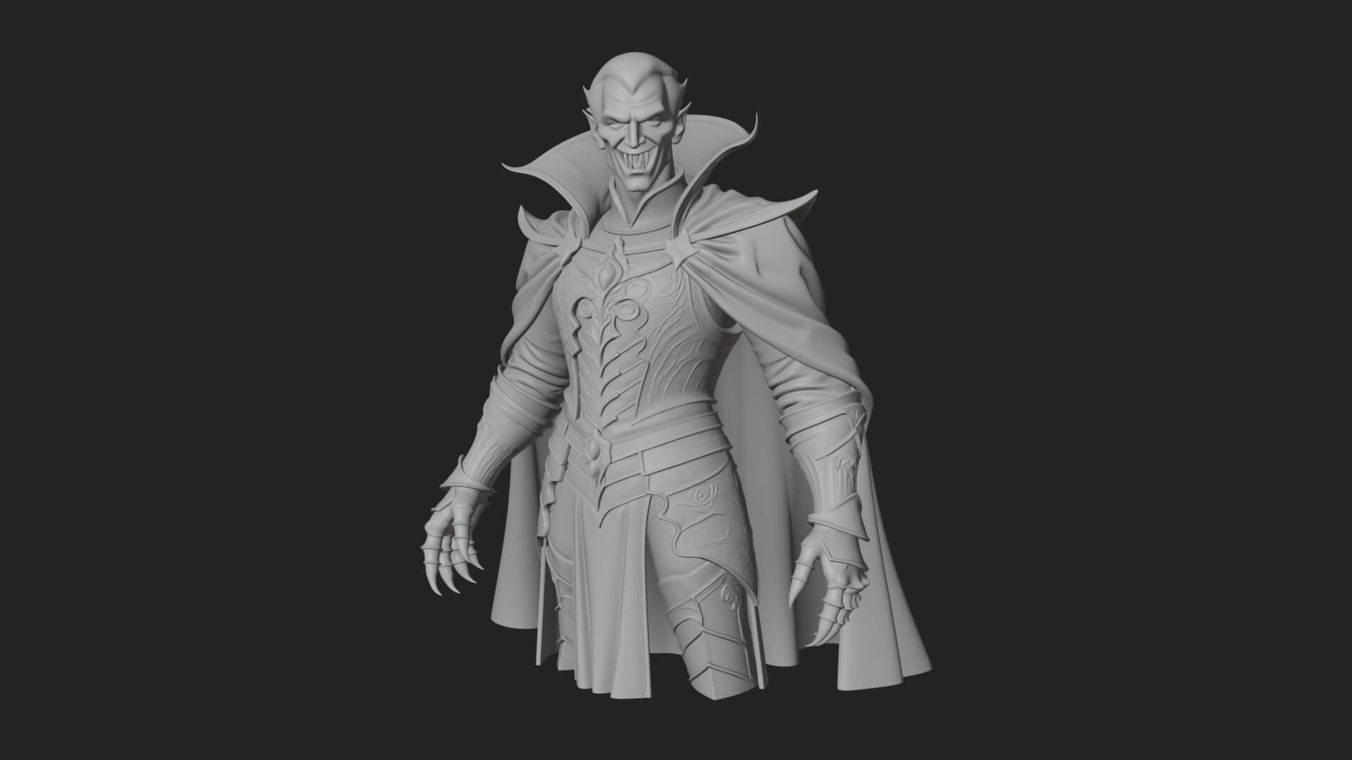Vampire Lord Statue Design 3 3D Print Model 3D Model