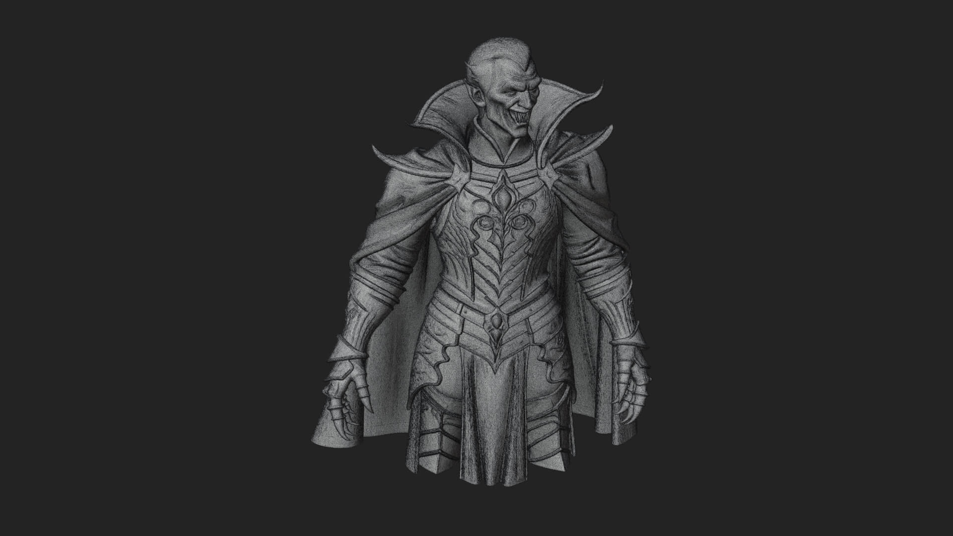 Vampire Lord Statue Design 3 3D Print Model 3D Model