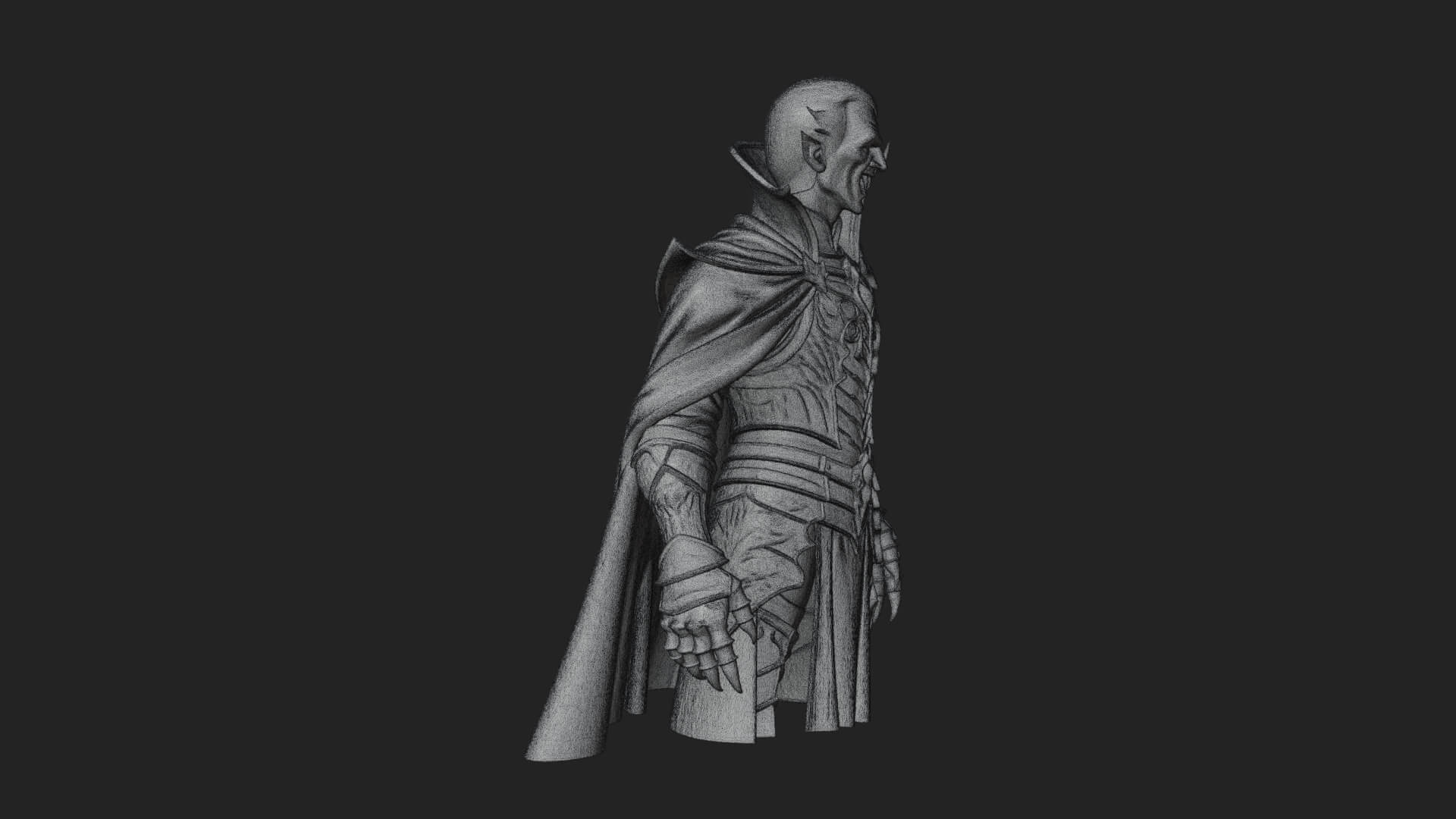 Vampire Lord Statue Design 3 3D Print Model 3D Model