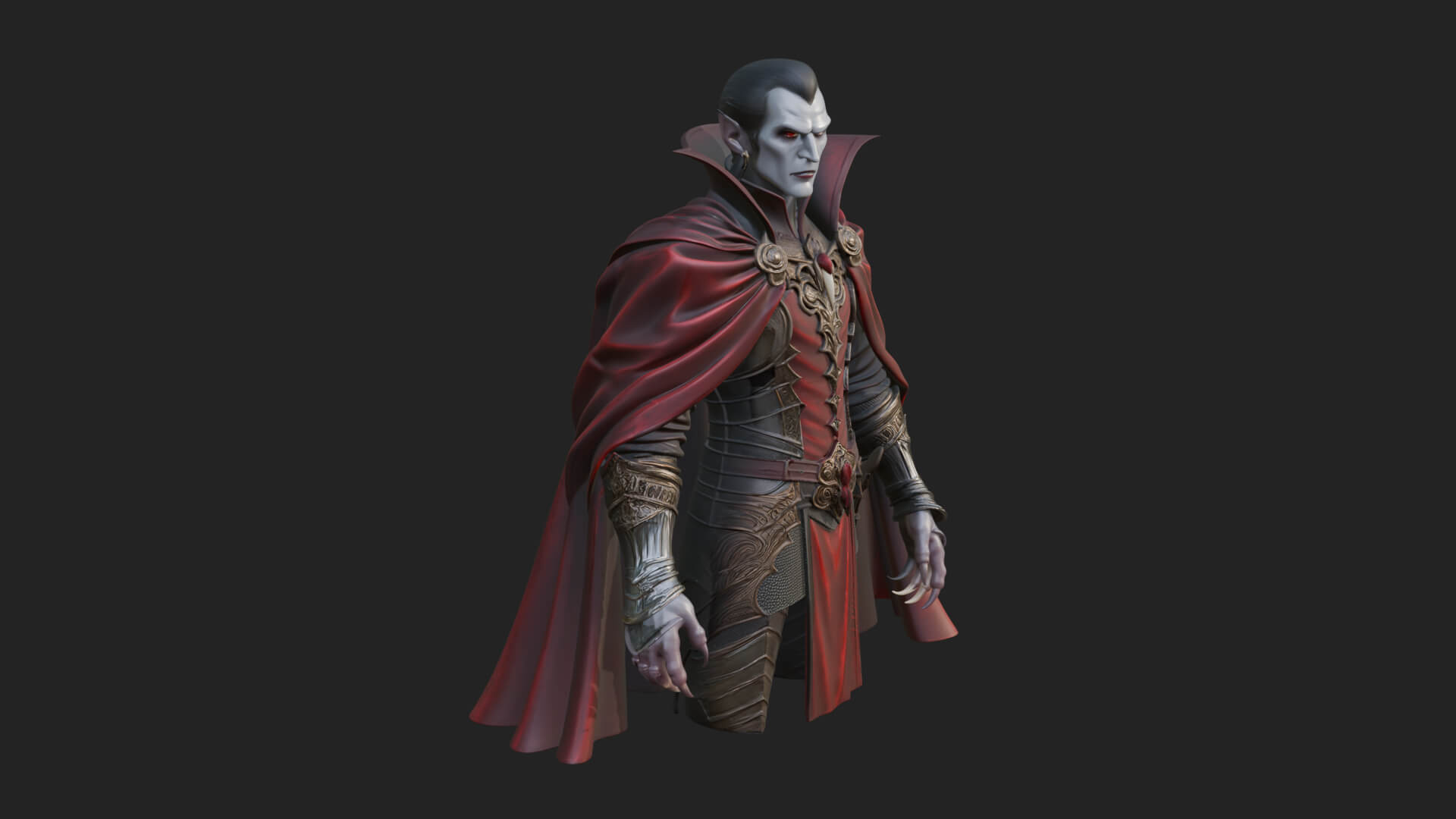 Vampire Lord Statue Design 4 3D Print Model 3D Model