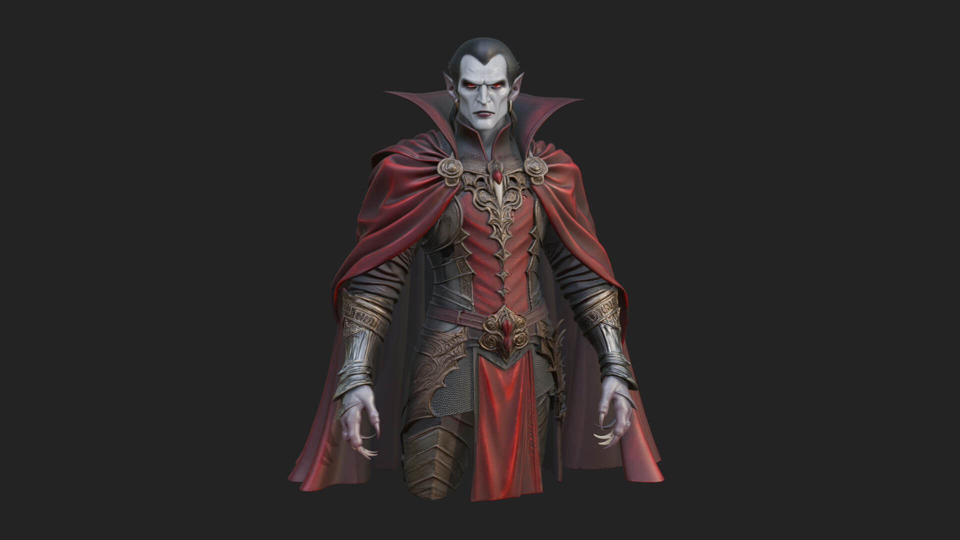 Vampire Lord Statue Design 4 3D Print Model 3D Model