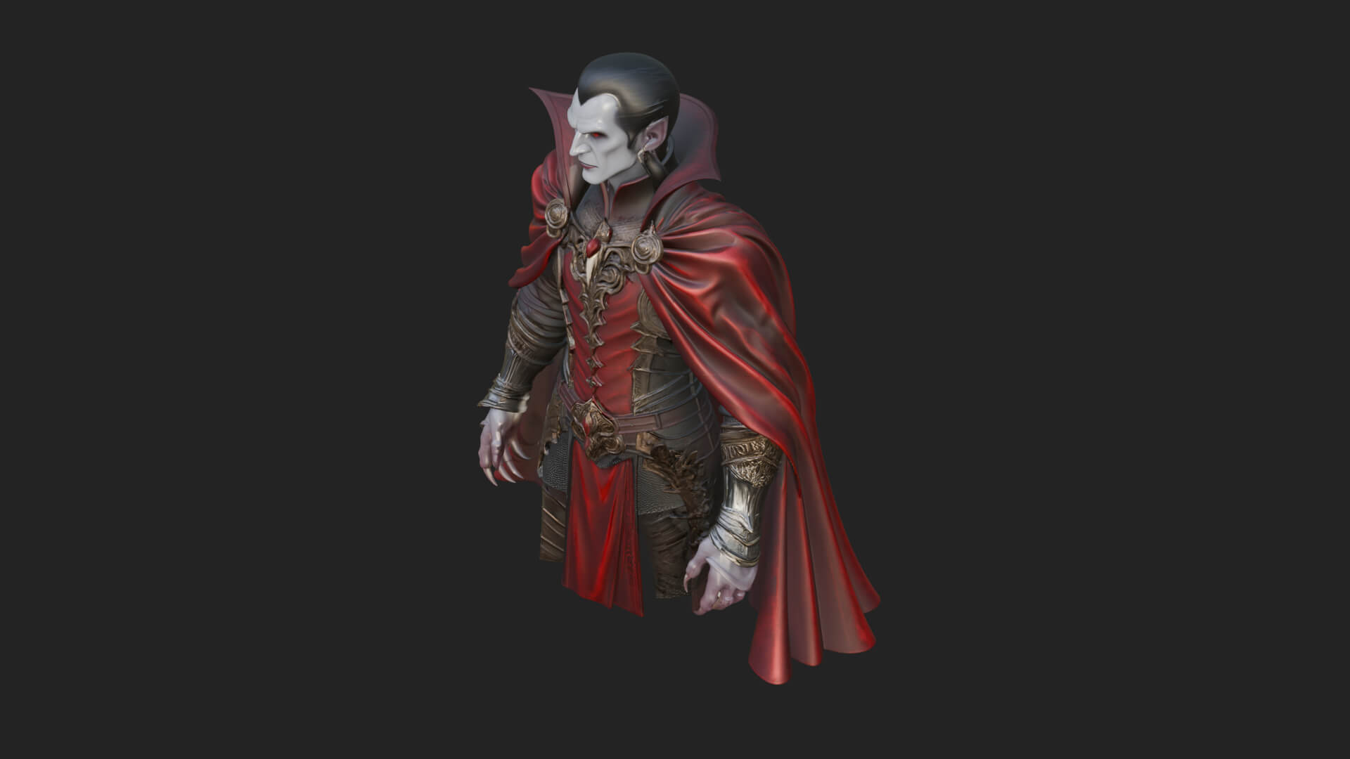 Vampire Lord Statue Design 4 3D Print Model 3D Model