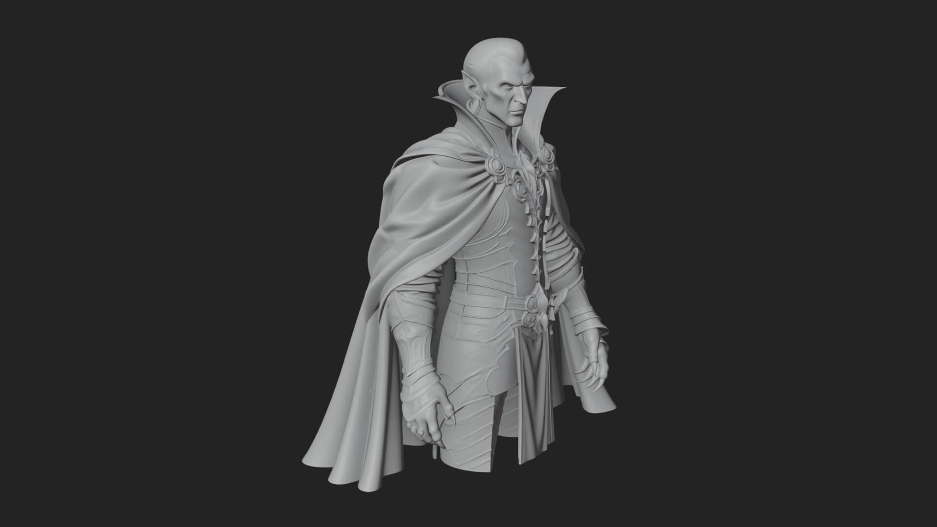 Vampire Lord Statue Design 4 3D Print Model 3D Model