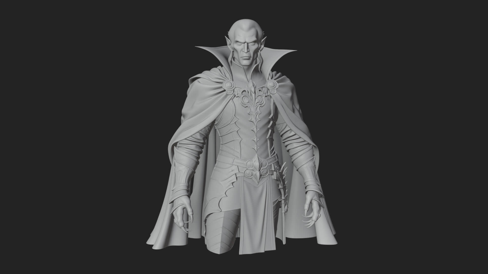 Vampire Lord Statue Design 4 3D Print Model 3D Model