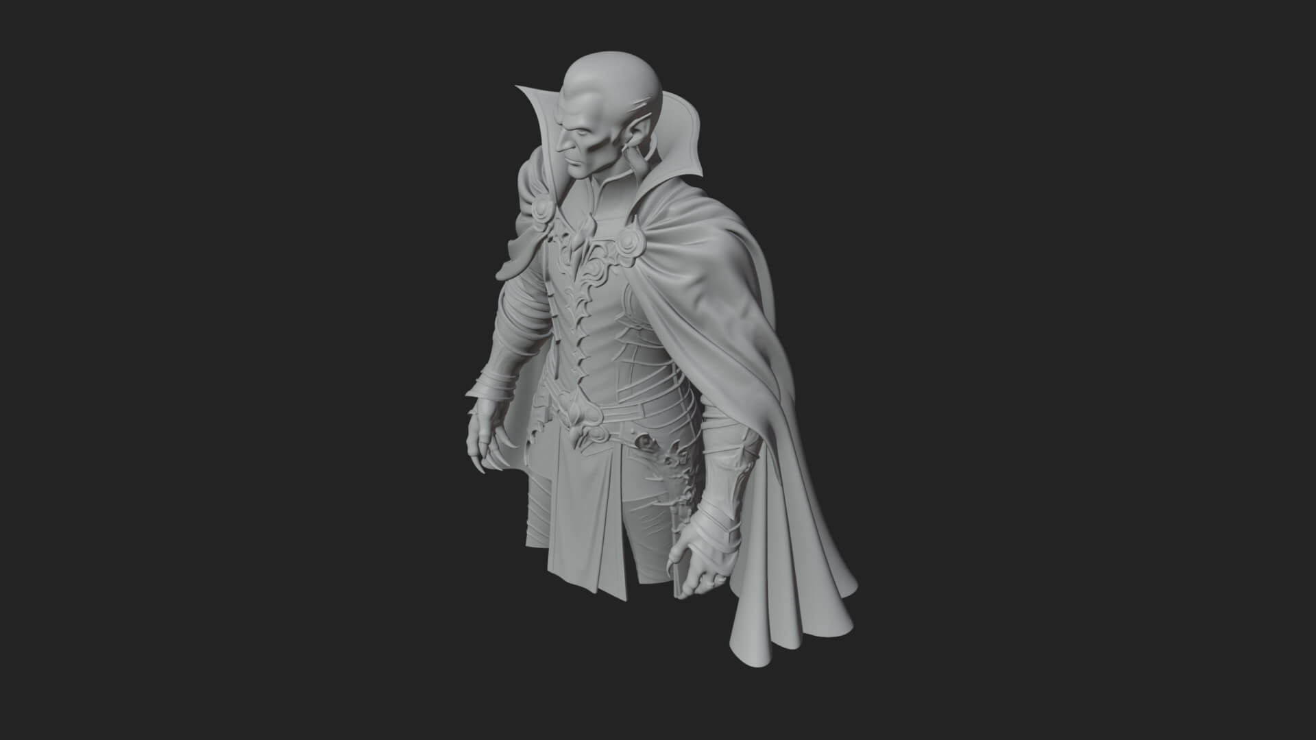 Vampire Lord Statue Design 4 3D Print Model 3D Model