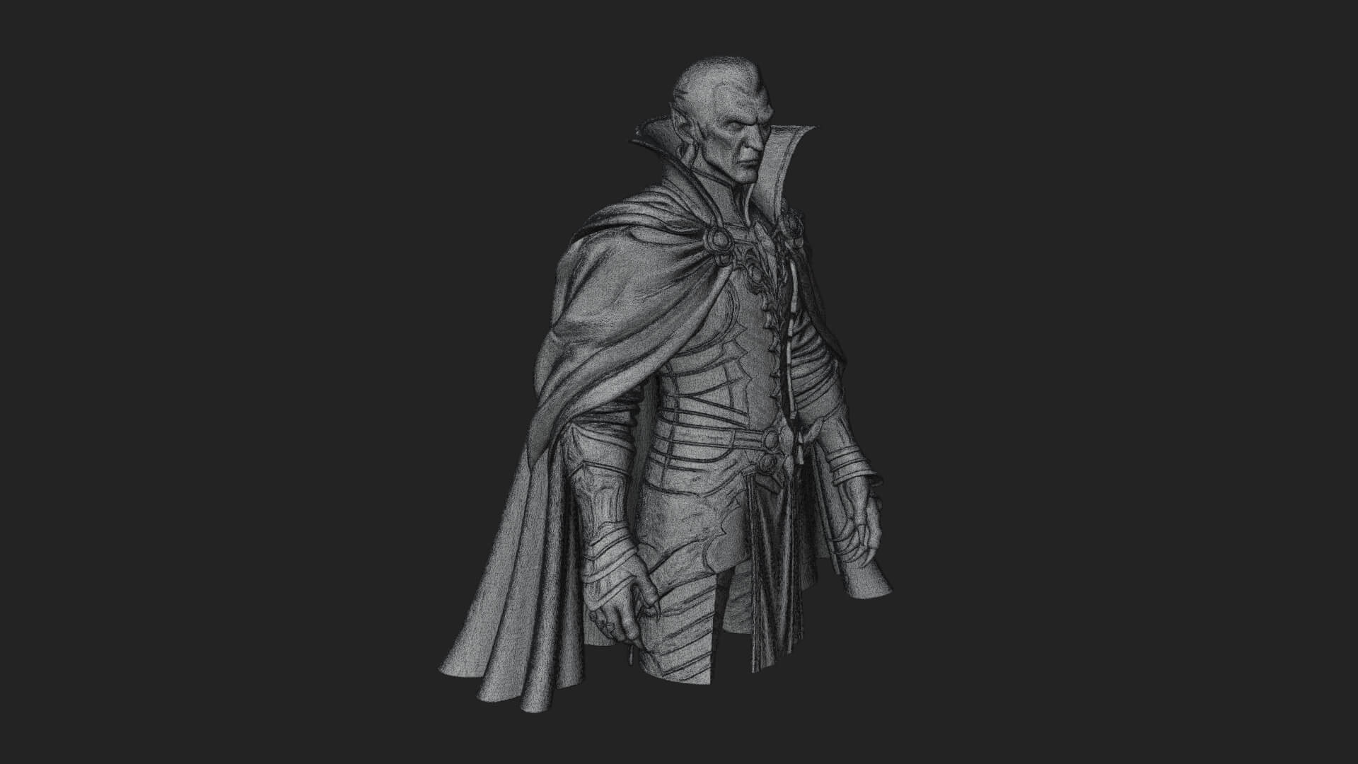 Vampire Lord Statue Design 4 3D Print Model 3D Model