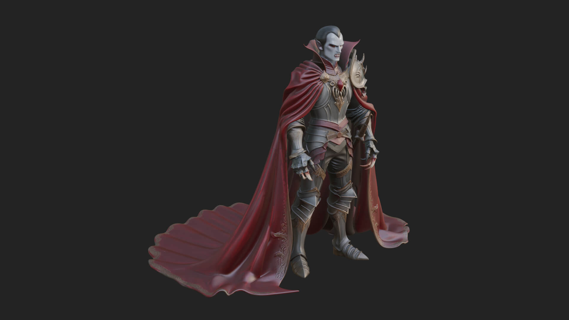 Vampire Lord Statue Design 5 3D Print Model 3D Model