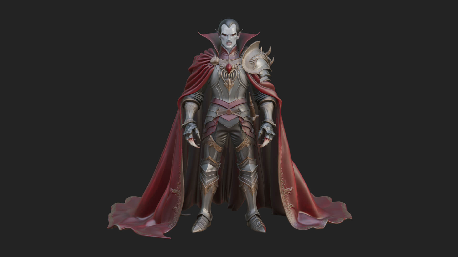 Vampire Lord Statue Design 5 3D Print Model 3D Model