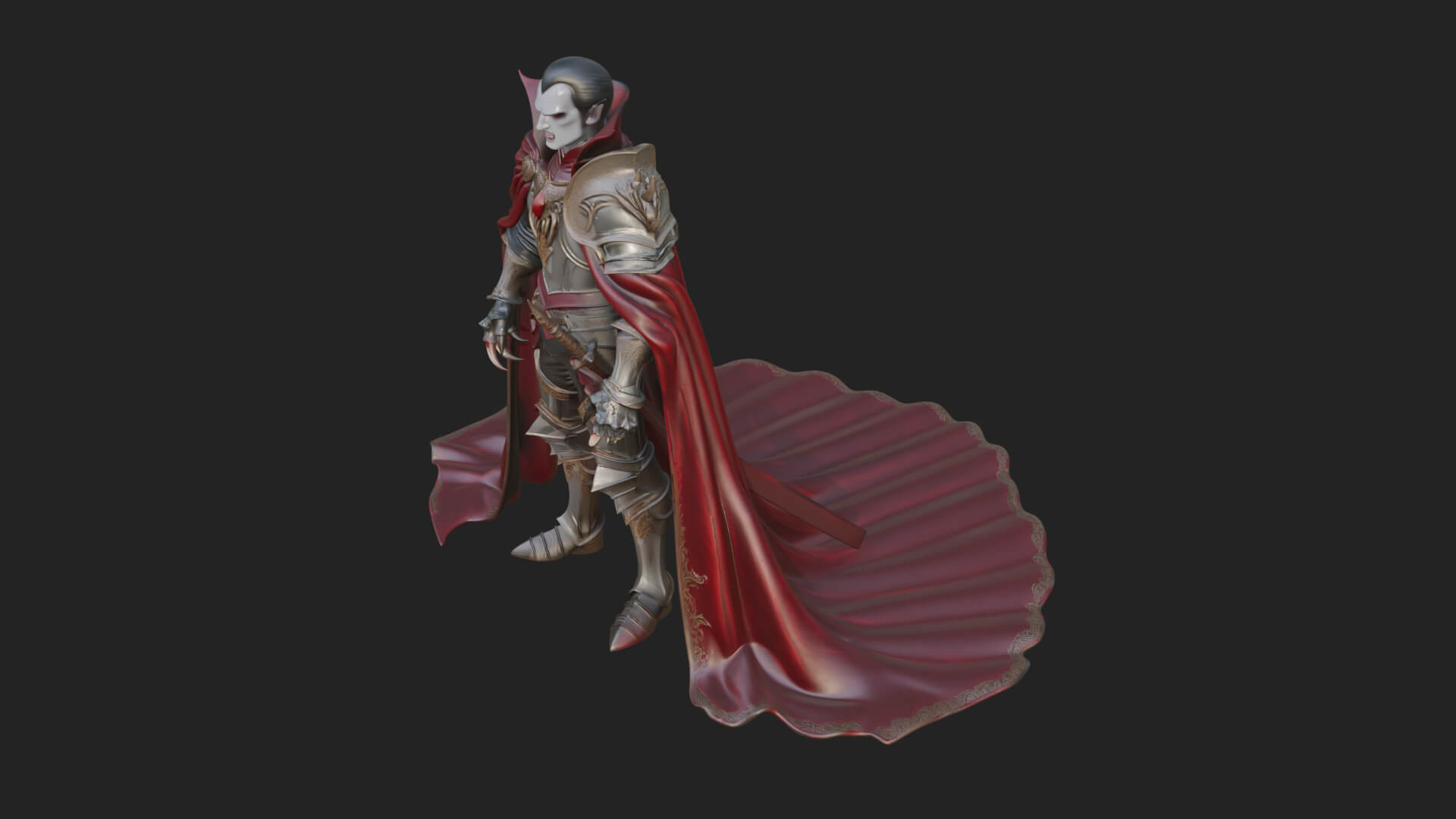 Vampire Lord Statue Design 5 3D Print Model 3D Model