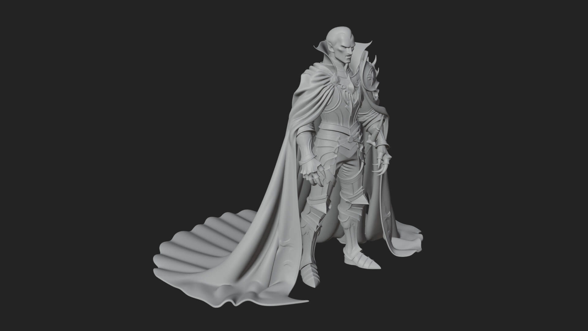 Vampire Lord Statue Design 5 3D Print Model 3D Model