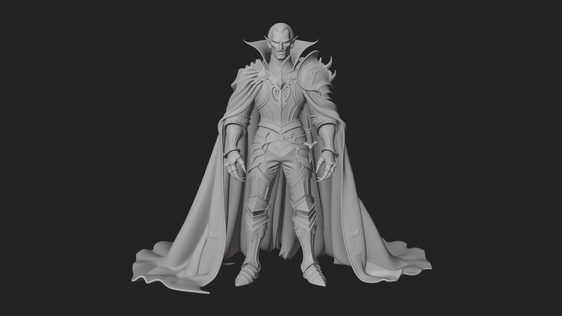 Vampire Lord Statue Design 5 3D Print Model 3D Model
