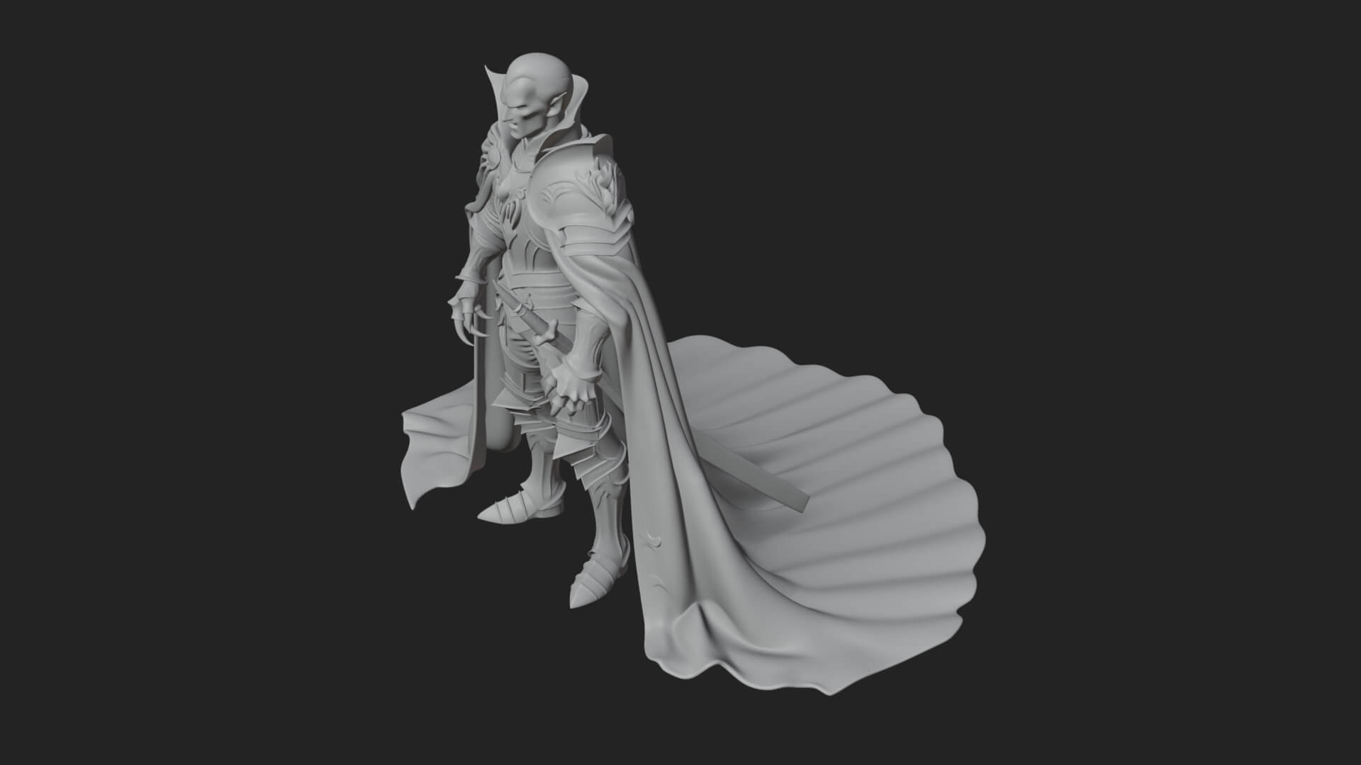 Vampire Lord Statue Design 5 3D Print Model 3D Model