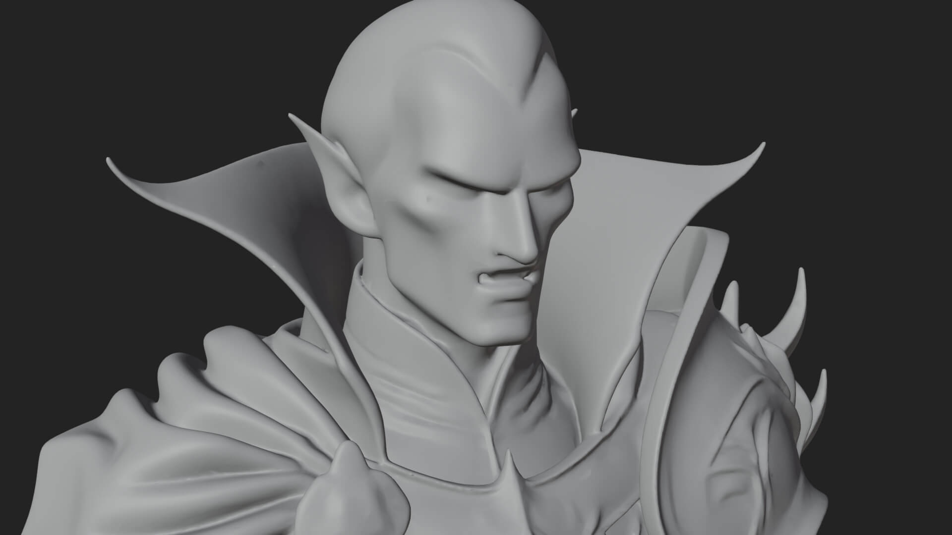 Vampire Lord Statue Design 5 3D Print Model 3D Model