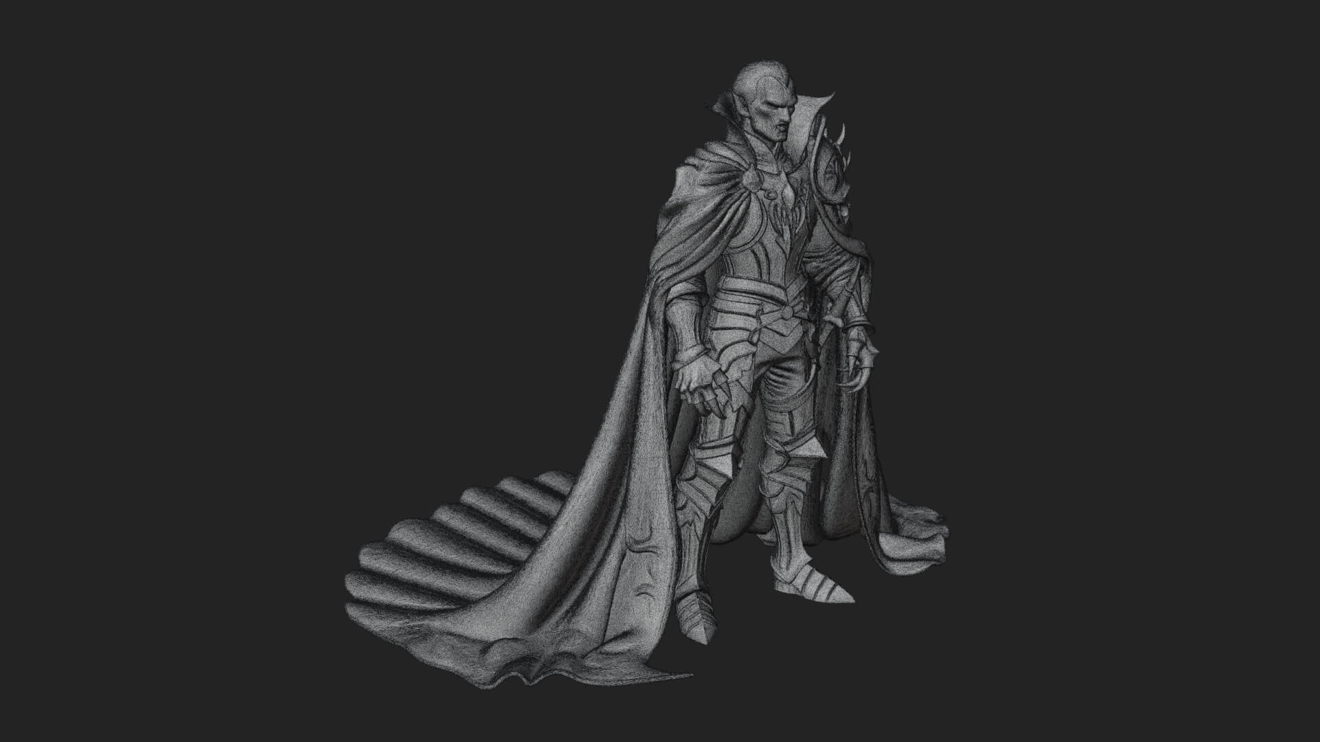 Vampire Lord Statue Design 5 3D Print Model 3D Model