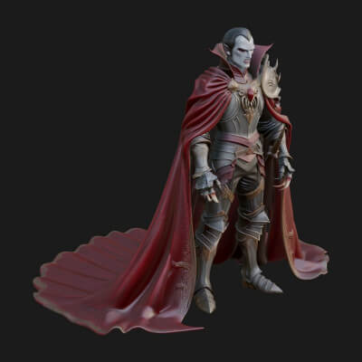 Vampire Lord Statue Design 5 3D Print Model