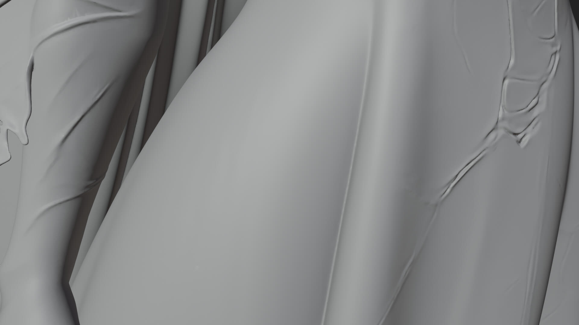 Veiled Ghost Bride Statue Design 1 3D Print Model 3D Model
