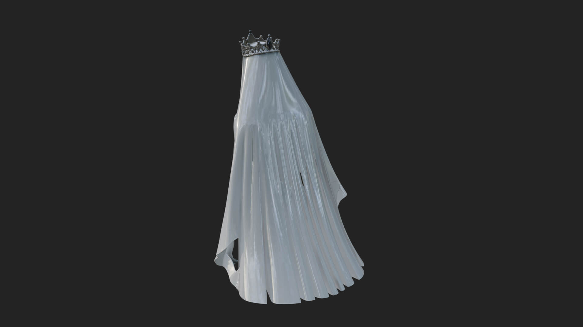 Veiled Ghost Bride Statue Design 2 3D Print Model 3D Model