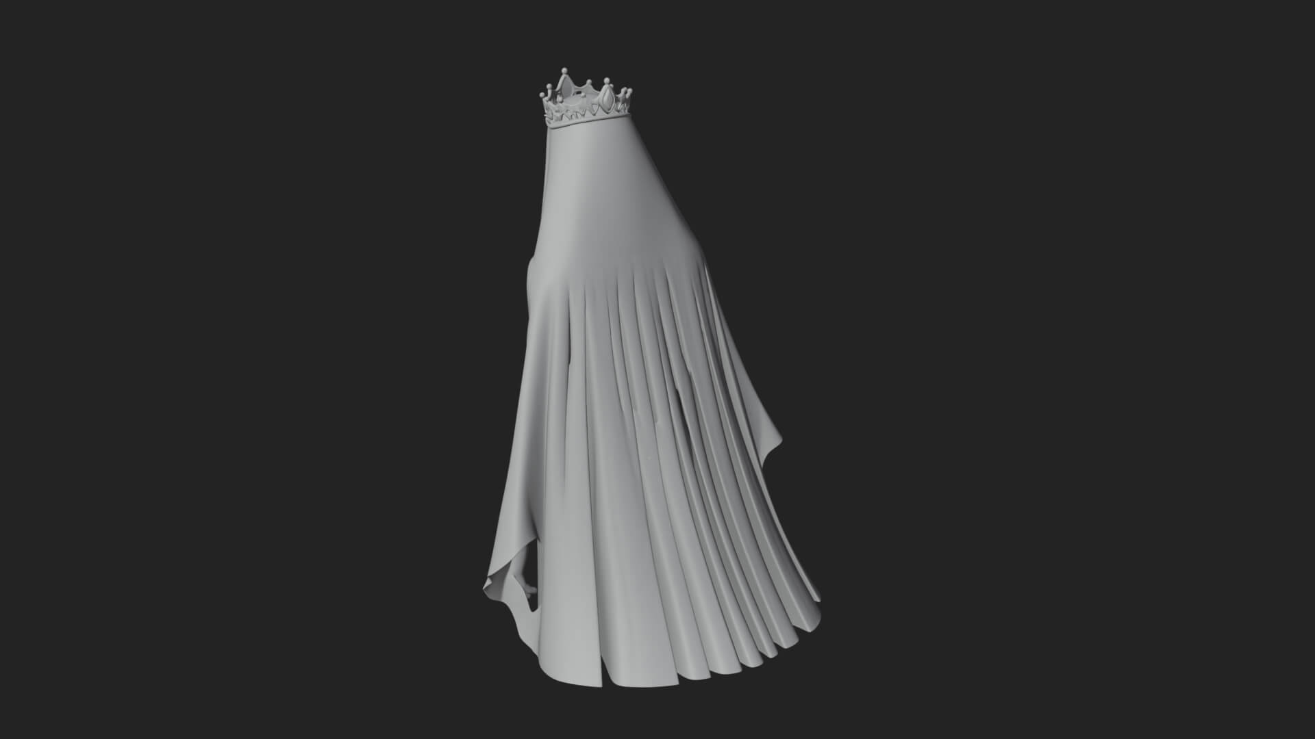 Veiled Ghost Bride Statue Design 2 3D Print Model 3D Model