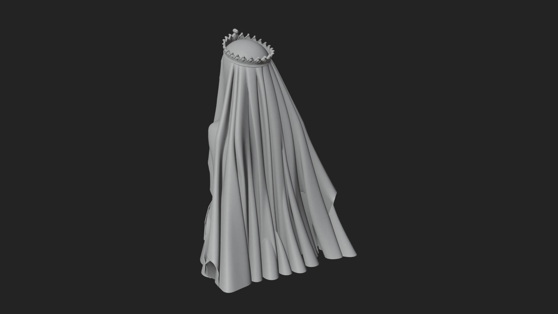 Veiled Ghost Bride Statue Design 4 3D Print Model 3D Model