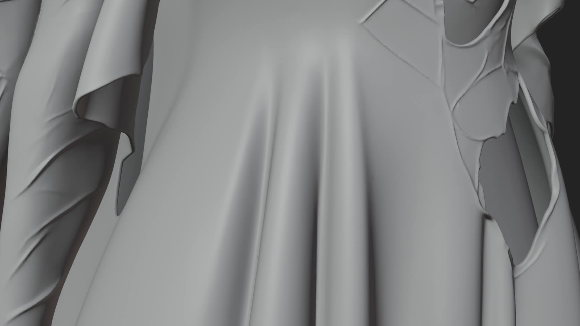 Veiled Ghost Bride Statue Design 4 3D Print Model 3D Model