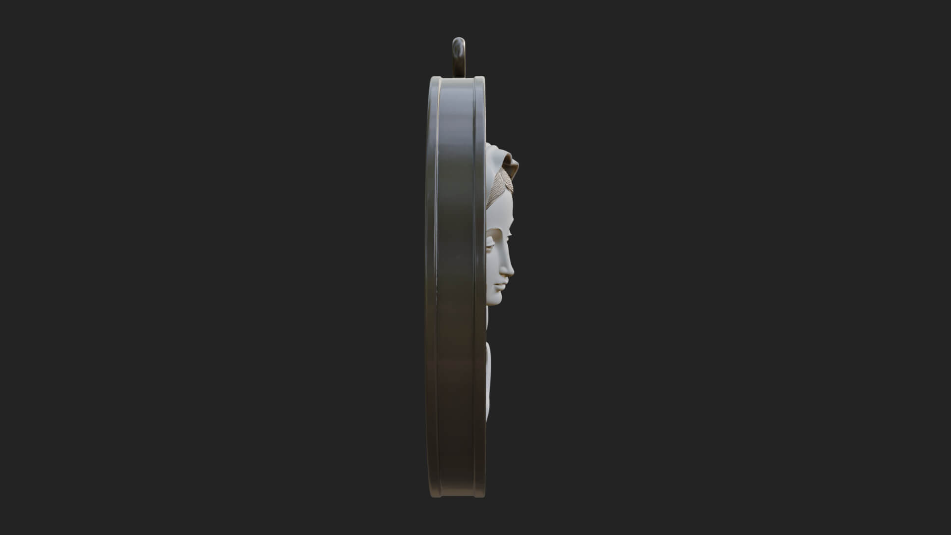 Veiled Madonna Oval Relief Plaque Design 5 3D Print Model 3D Model