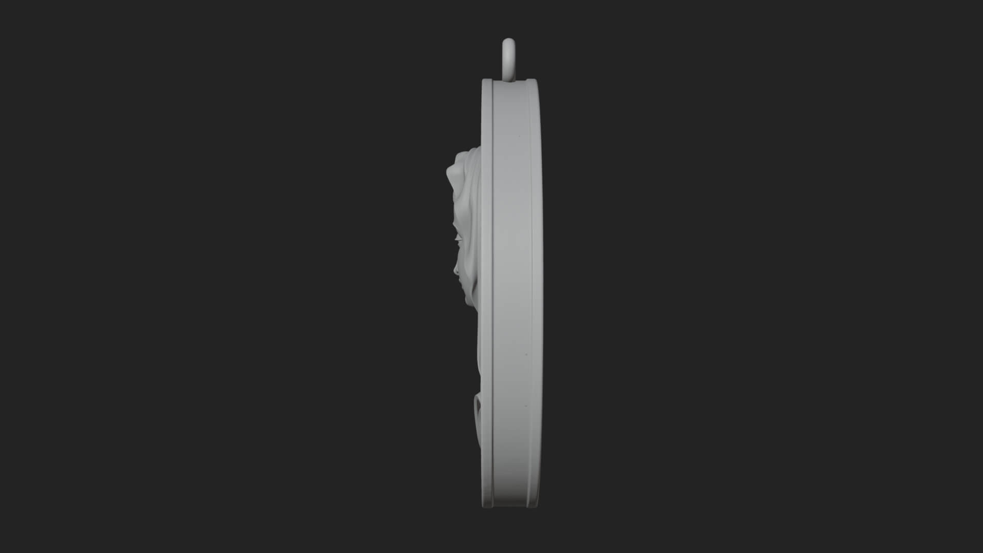 Veiled Madonna Oval Relief Plaque Design 5 3D Print Model 3D Model