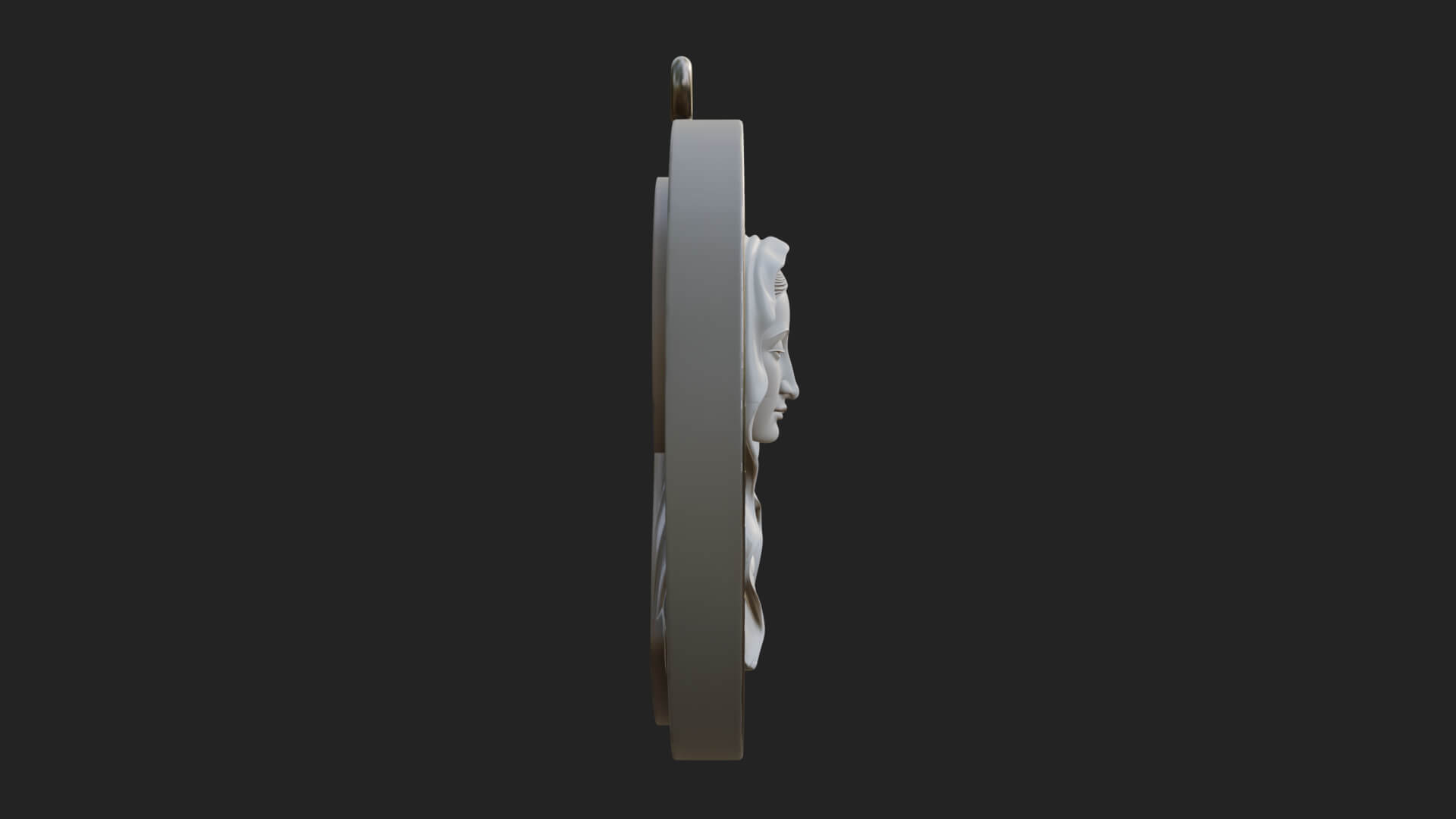 Veiled Madonna Oval Relief Plaque Design 6 3D Print Model 3D Model