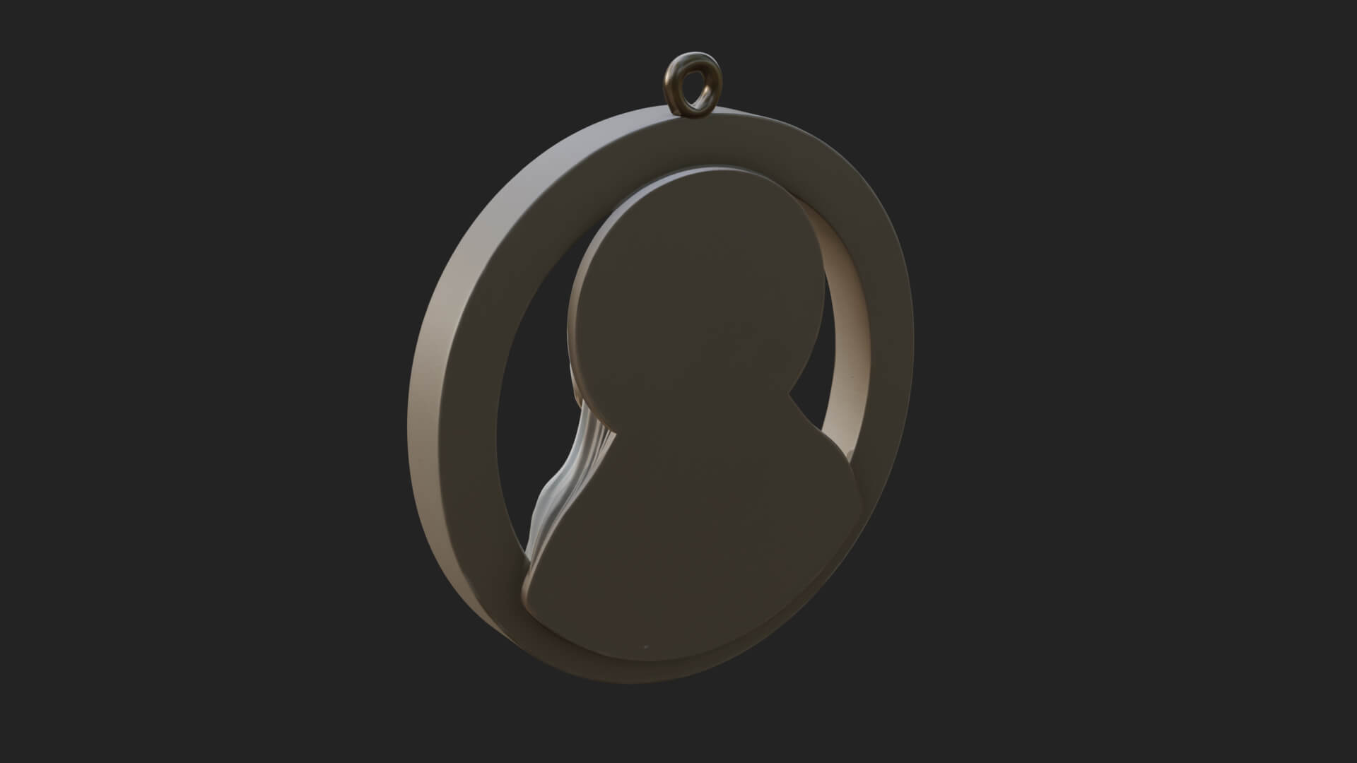 Veiled Madonna Oval Relief Plaque Design 6 3D Print Model 3D Model